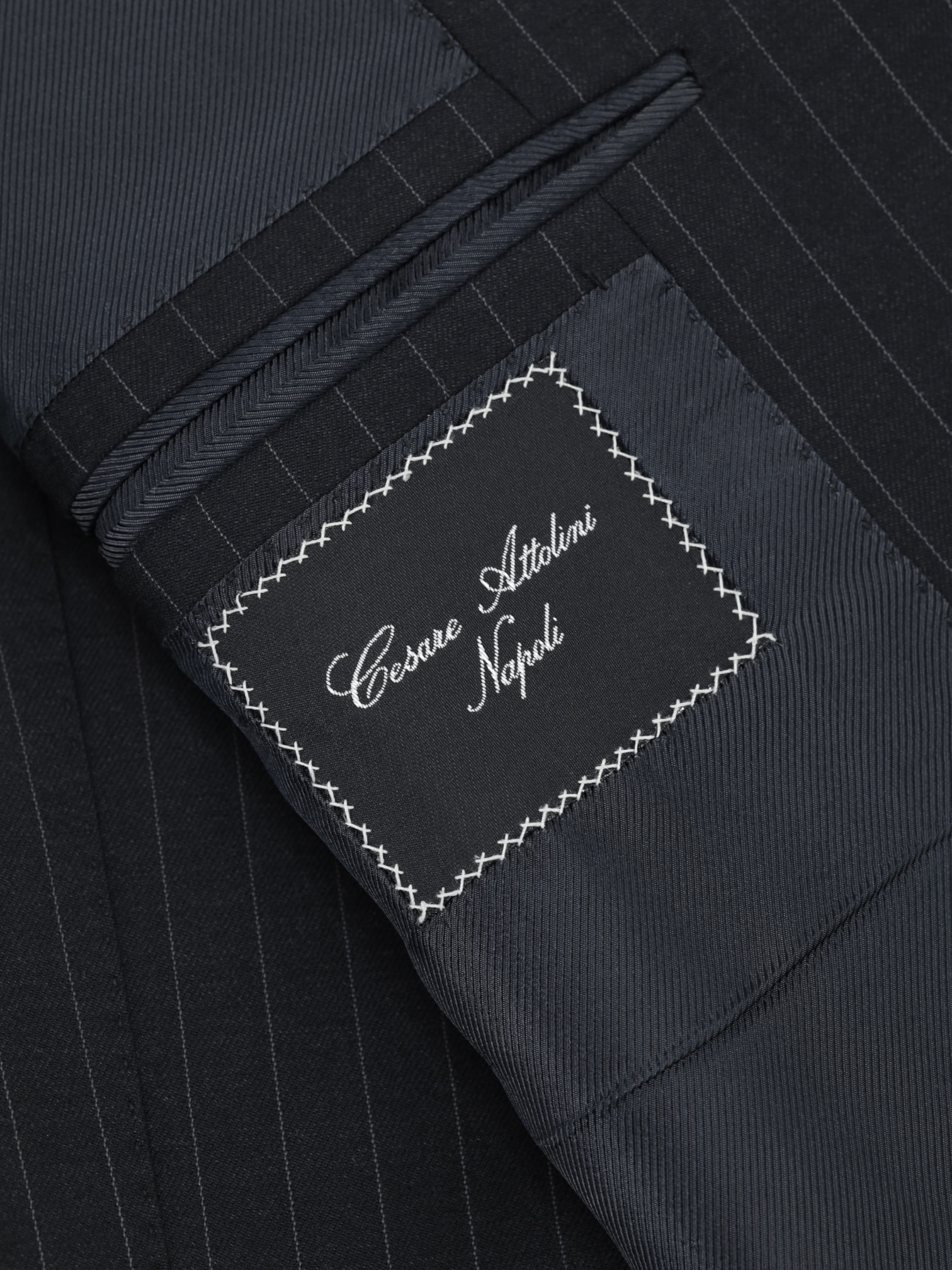 Cesare Attolini Anthracite Fine-Wool Pinstripe Suit