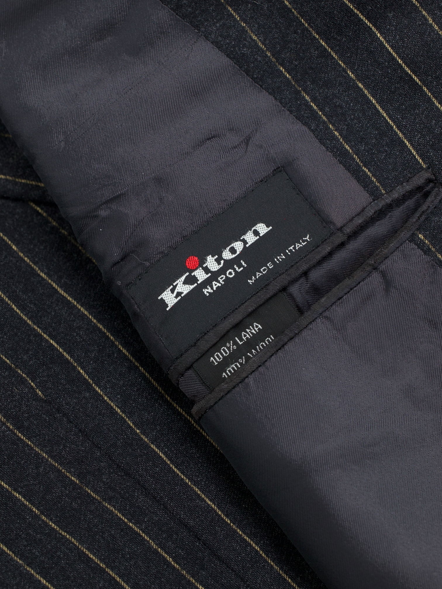 Kiton Anthracite & Bronze Wool-Flannel Pinstripe Winter Suit