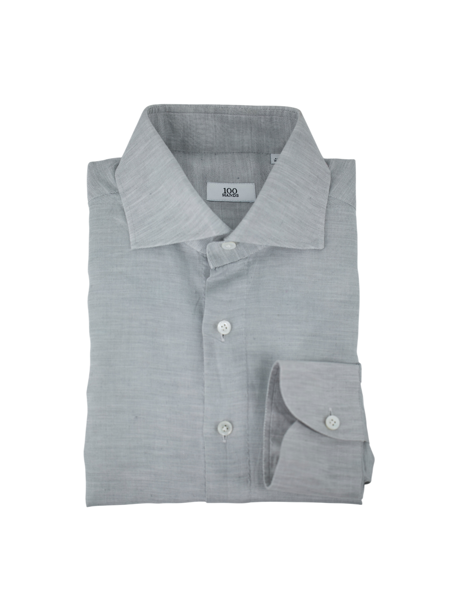 100 Hands Light Grey Linen & Cotton Melange Shirt