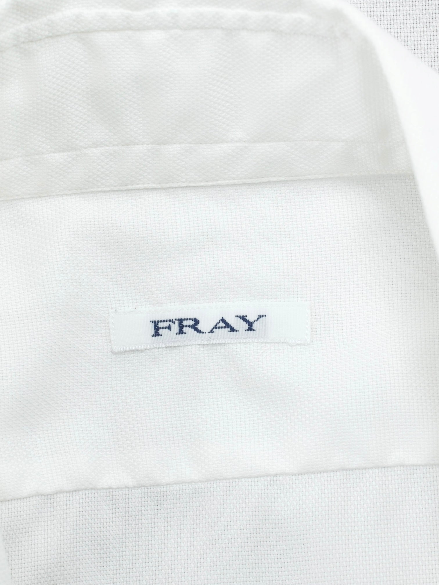 Fray White Lightweight-Cotton Button-Down Pinpoint Shirt