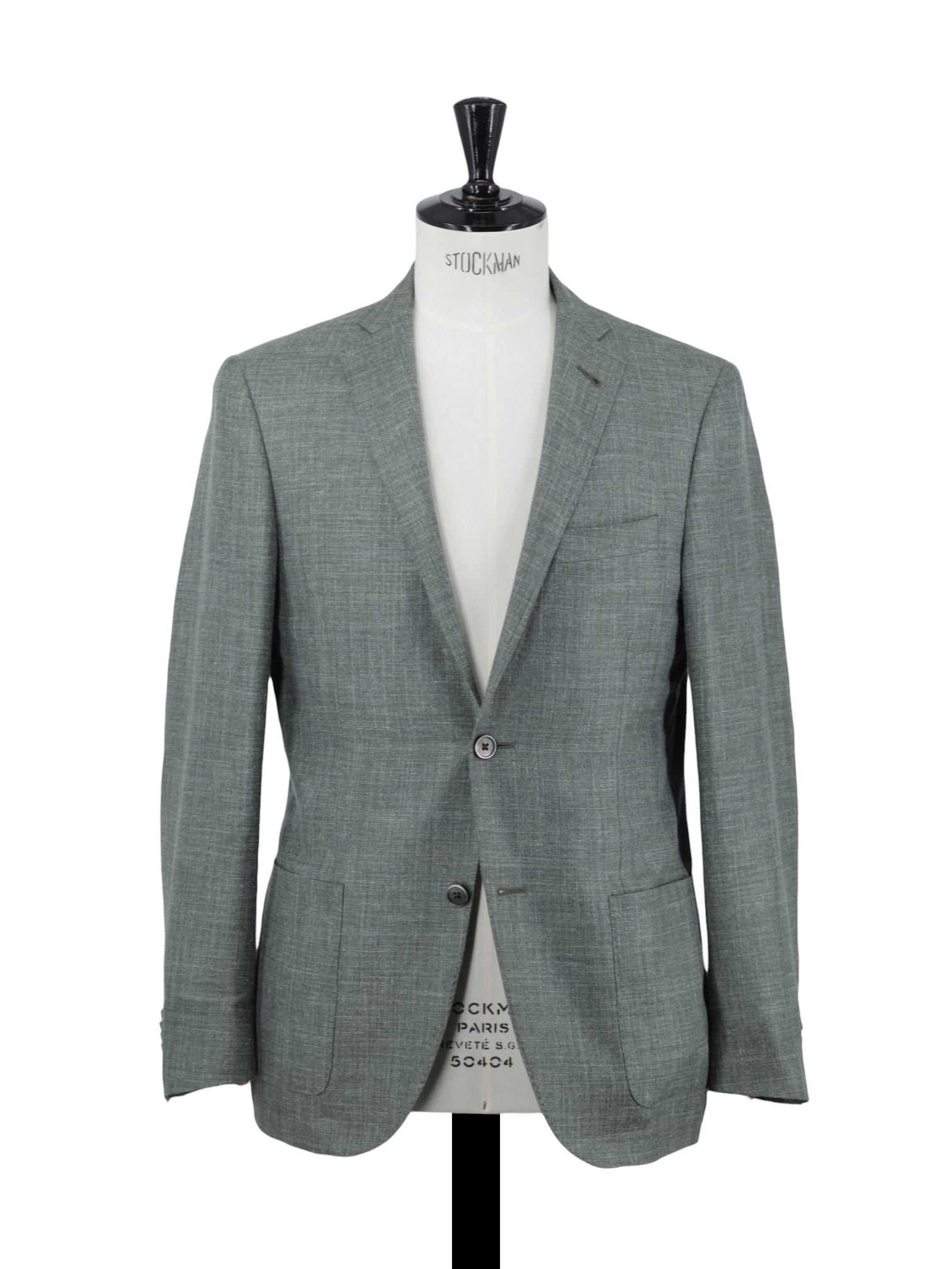 Corneliani Sage Green Wool, Silk & Linen Melange Jacket