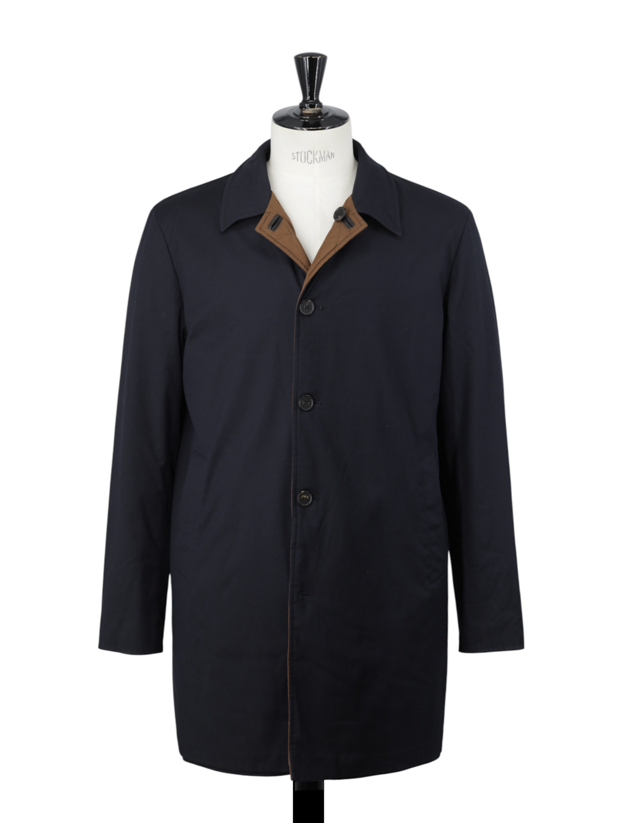 Corneliani Brown Quilted & Navy Softshell Reversible Carcoat