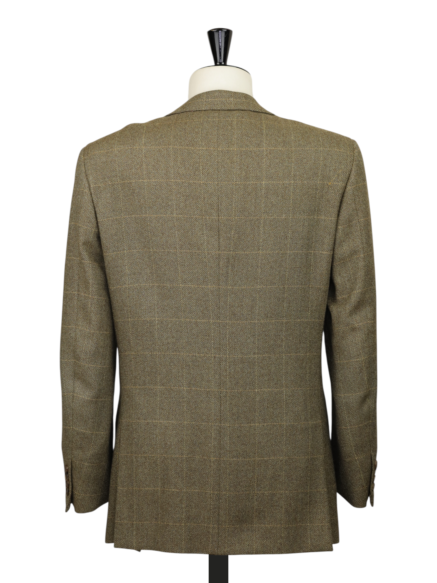 Brioni Moss-Brown Tweed Wool Windowpane Jacket