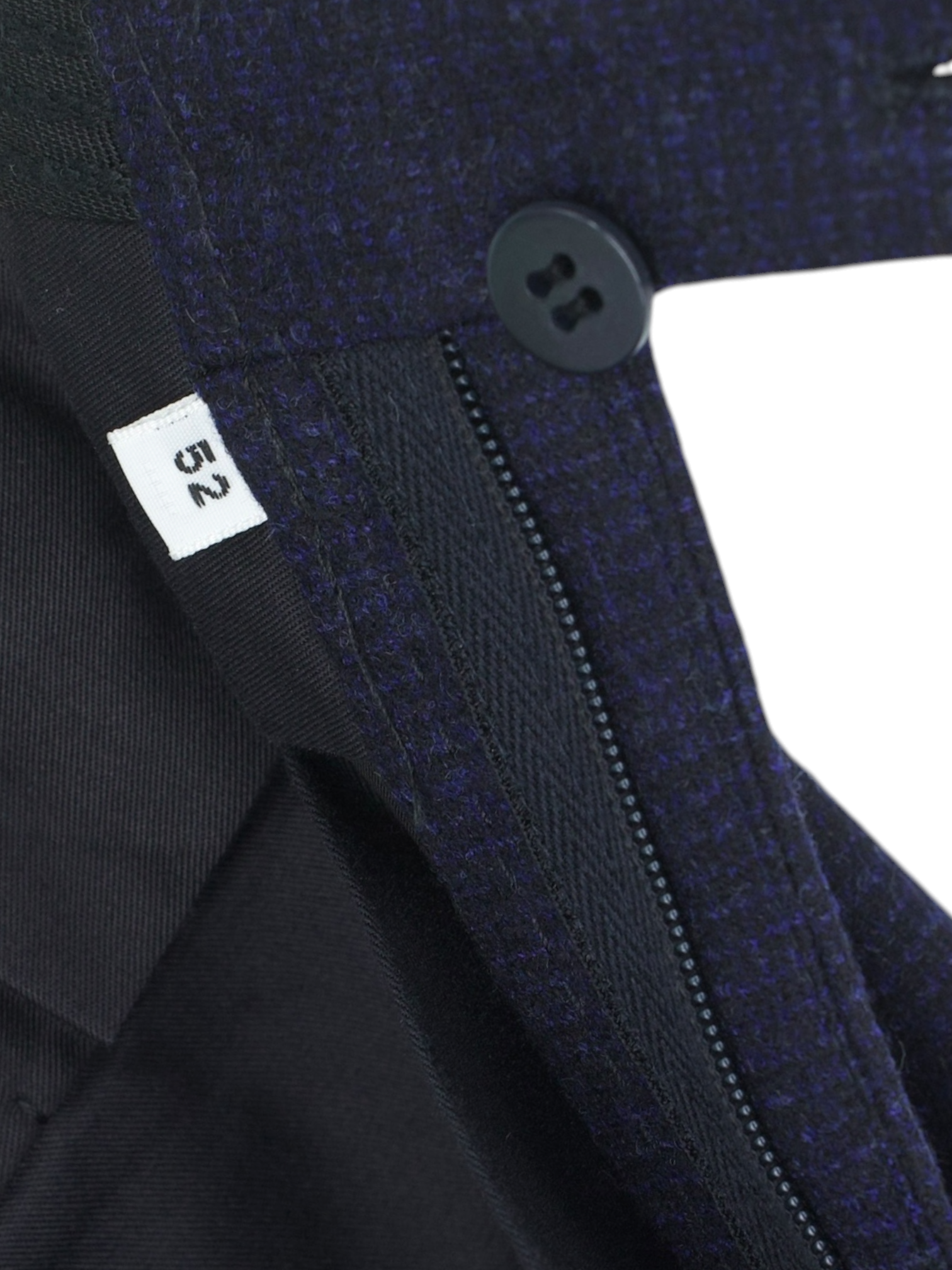 Kiton Dark Blue Brushed-Wool Micro-Pattern Sartorial Trousers