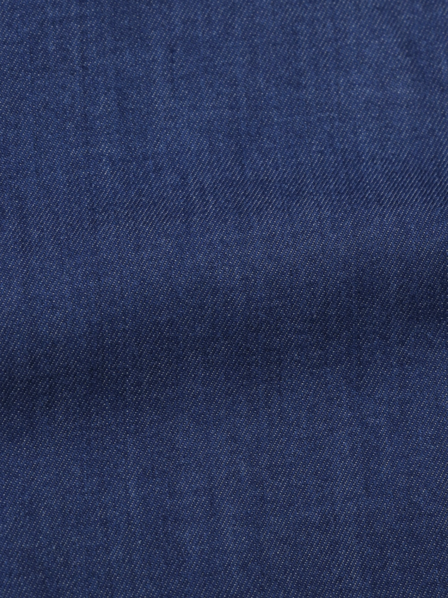 Finamore Indigo Blue Cotton Denim Twill Shirt