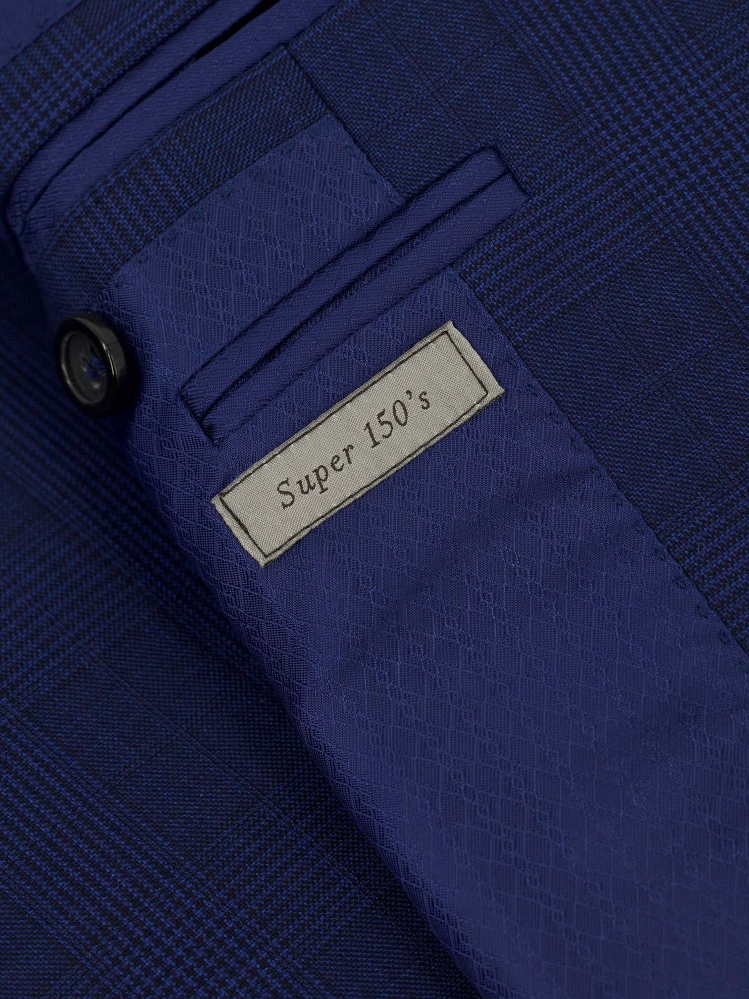 Canali Bright-Blue Super 150's Glenplaid Suit