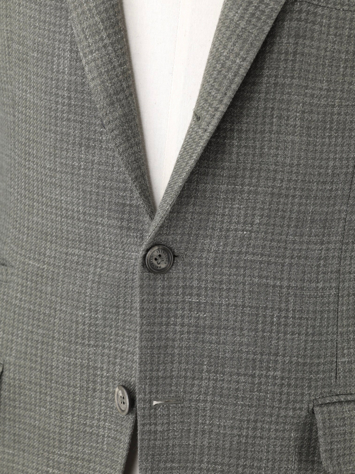 Brunello Cucinelli Sage Green Wool, Linen & Silk Pied de Poule Jacket