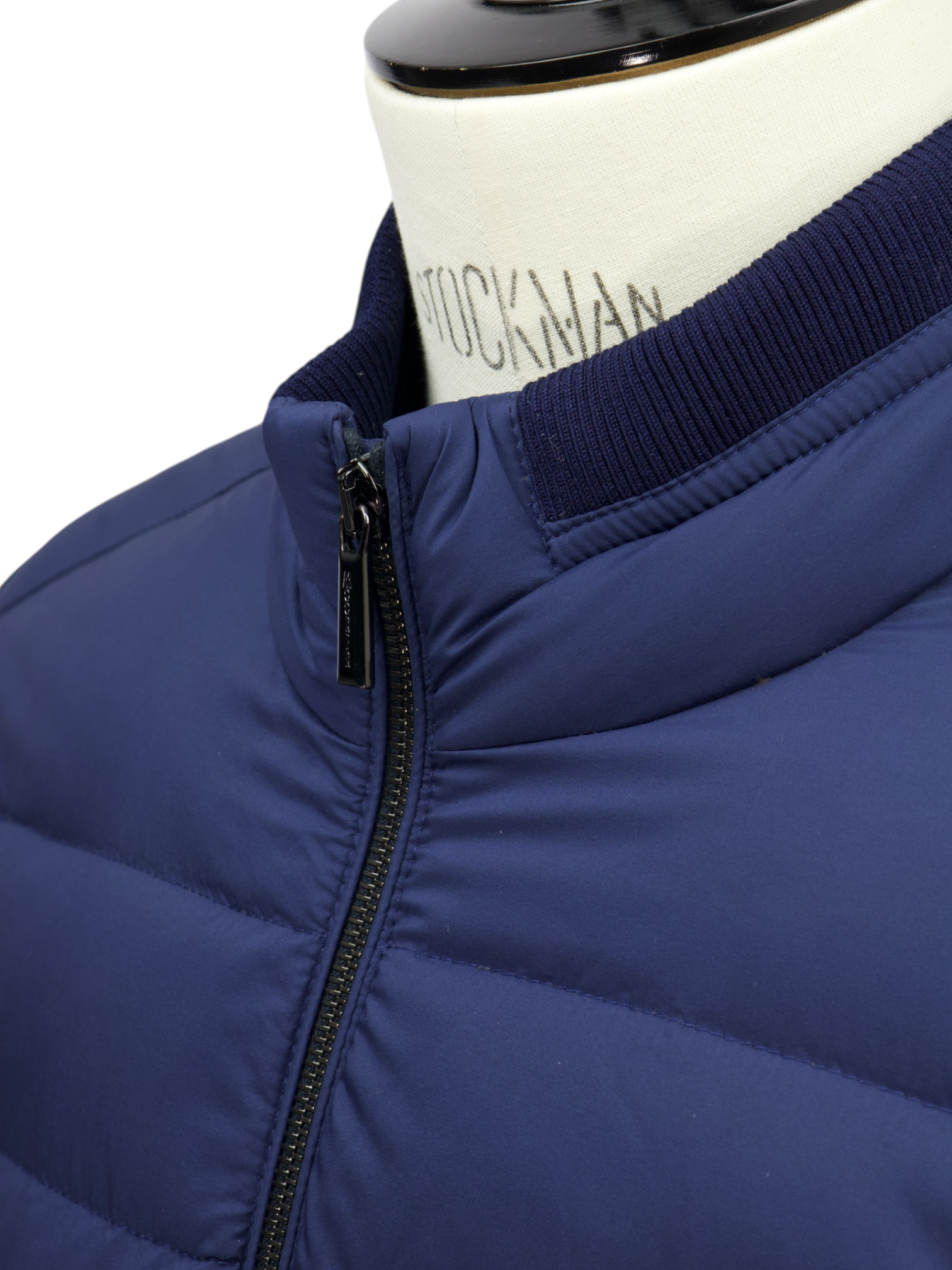 Moorer Dark Blue Down Padded Bomberjacket