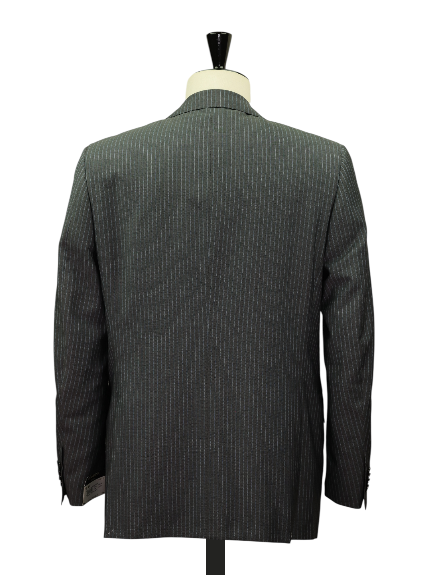Corneliani Grey & Turquoise Wool & Mohair Pinstripe Suit