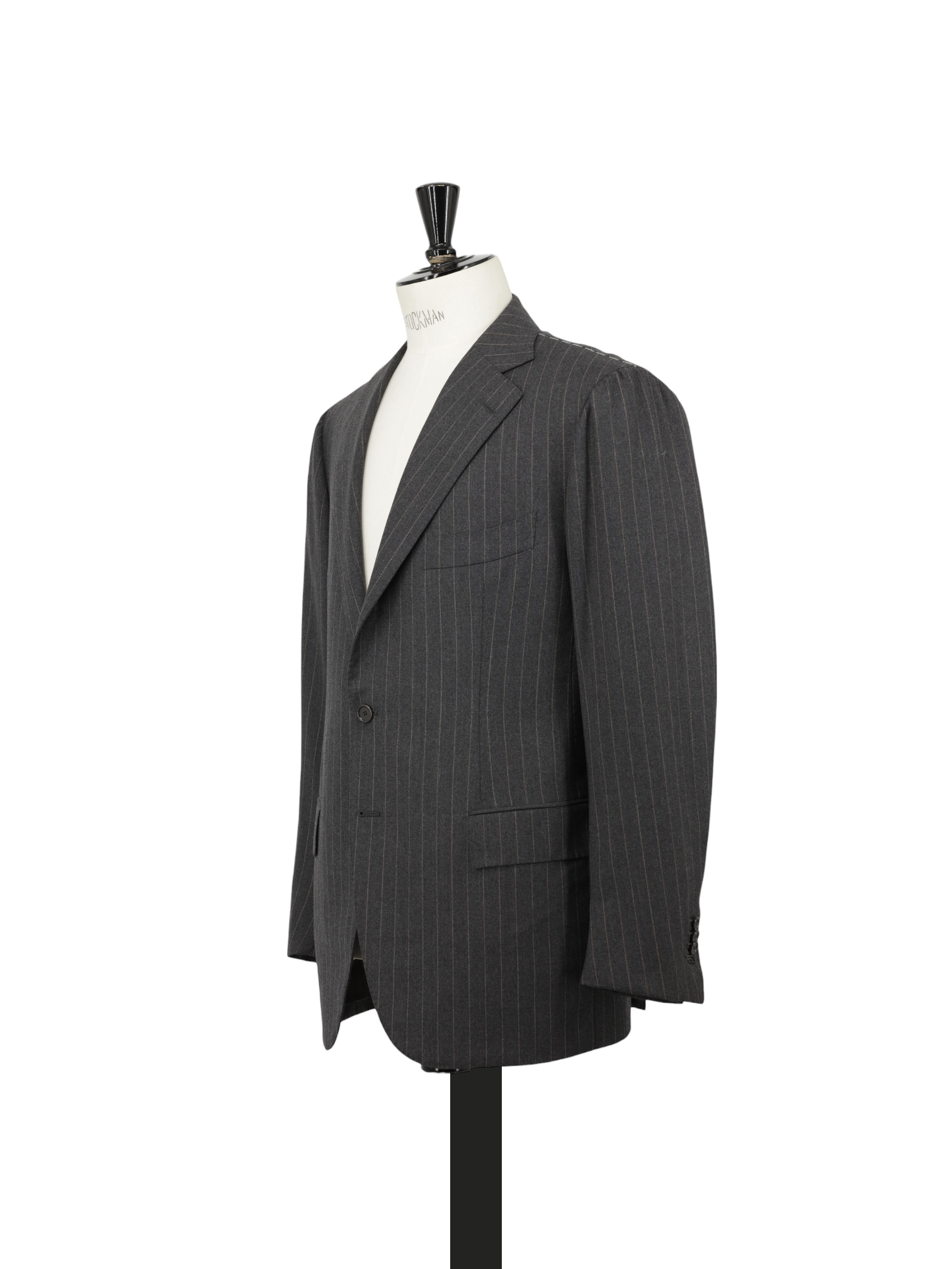 Cesare Attolini Grey & Brown Super 120's Pinstripe Suit