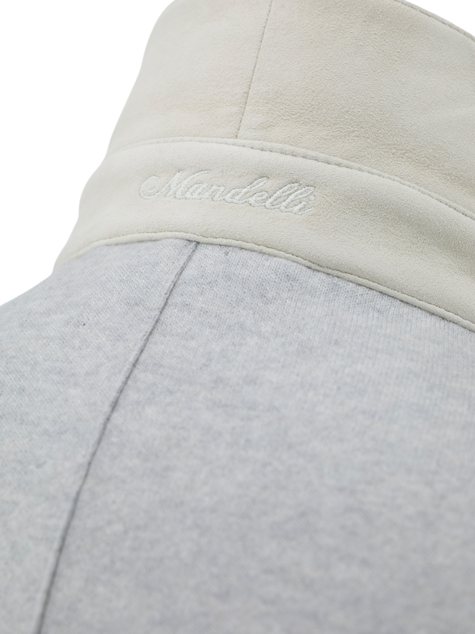 Mandelli Grey Cashmere-Stretch Regular-Fit Twill Overshirt