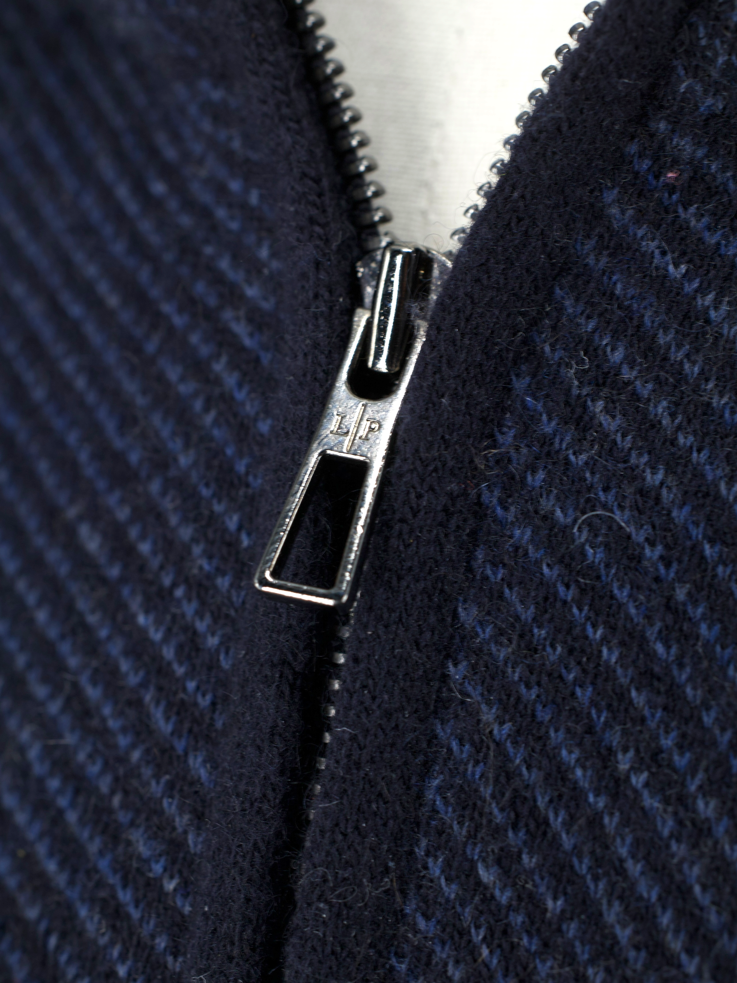 Loro Piana Steel Blue Pure-Cashmere Roadster Pull Half-Zip Sweater