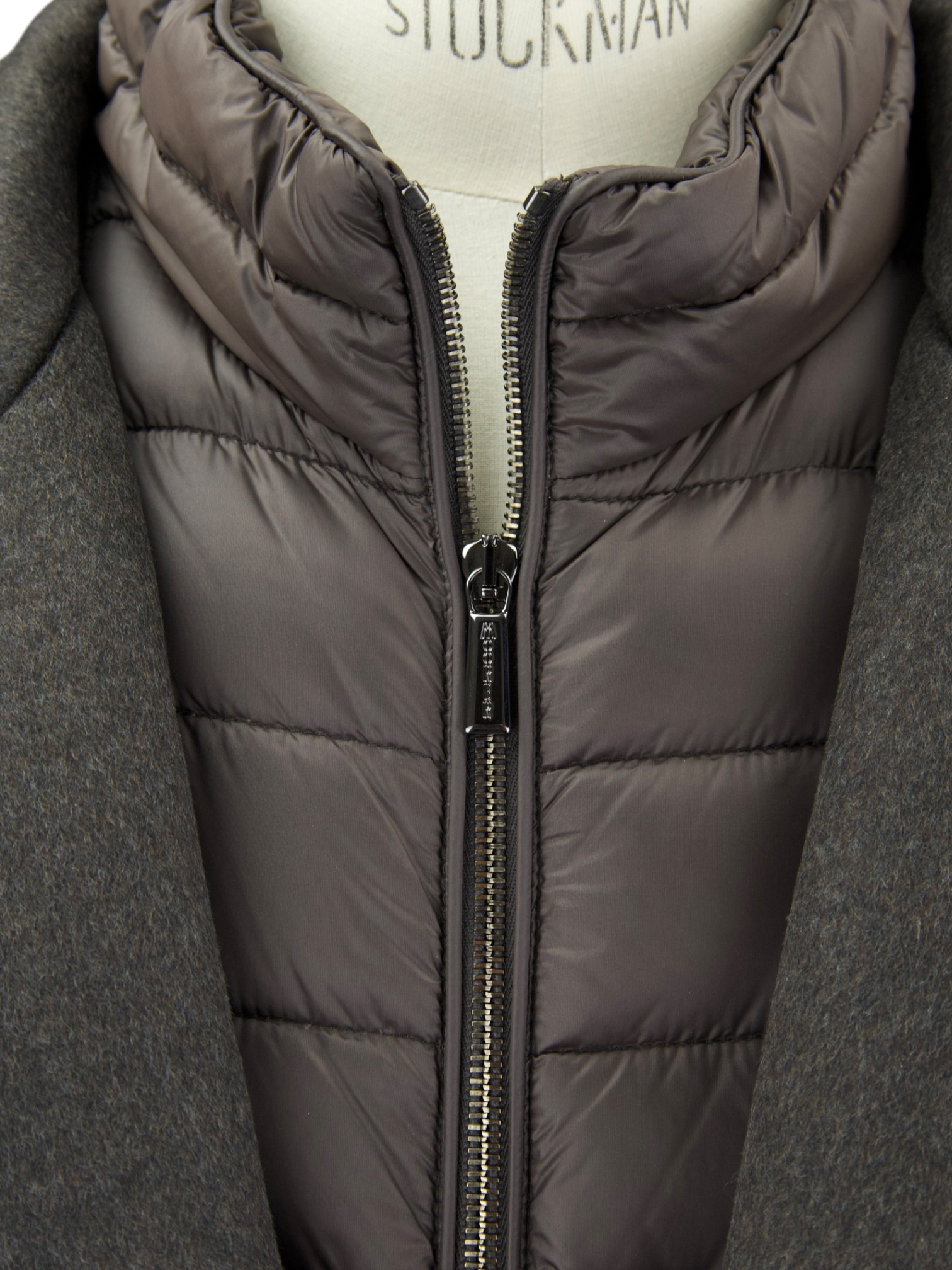 MooRER Dark Brown Wool & Cashmere Quilted "Costanzo" Parka