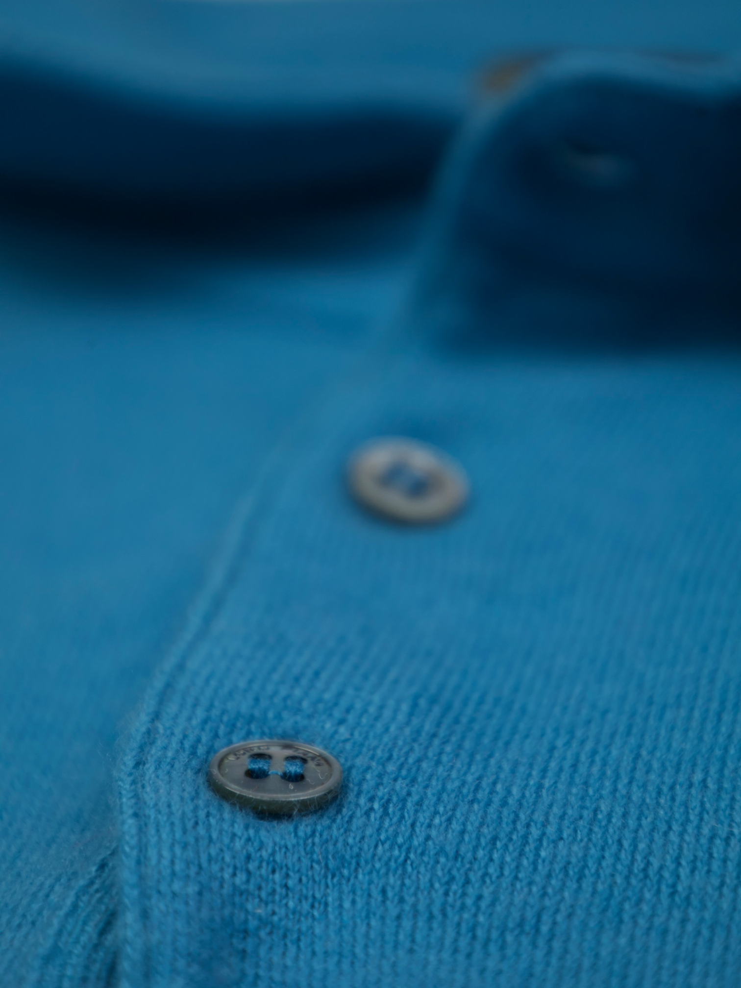 Loro Piana Turquoise Baby Cashmere Long Sleeve Polo