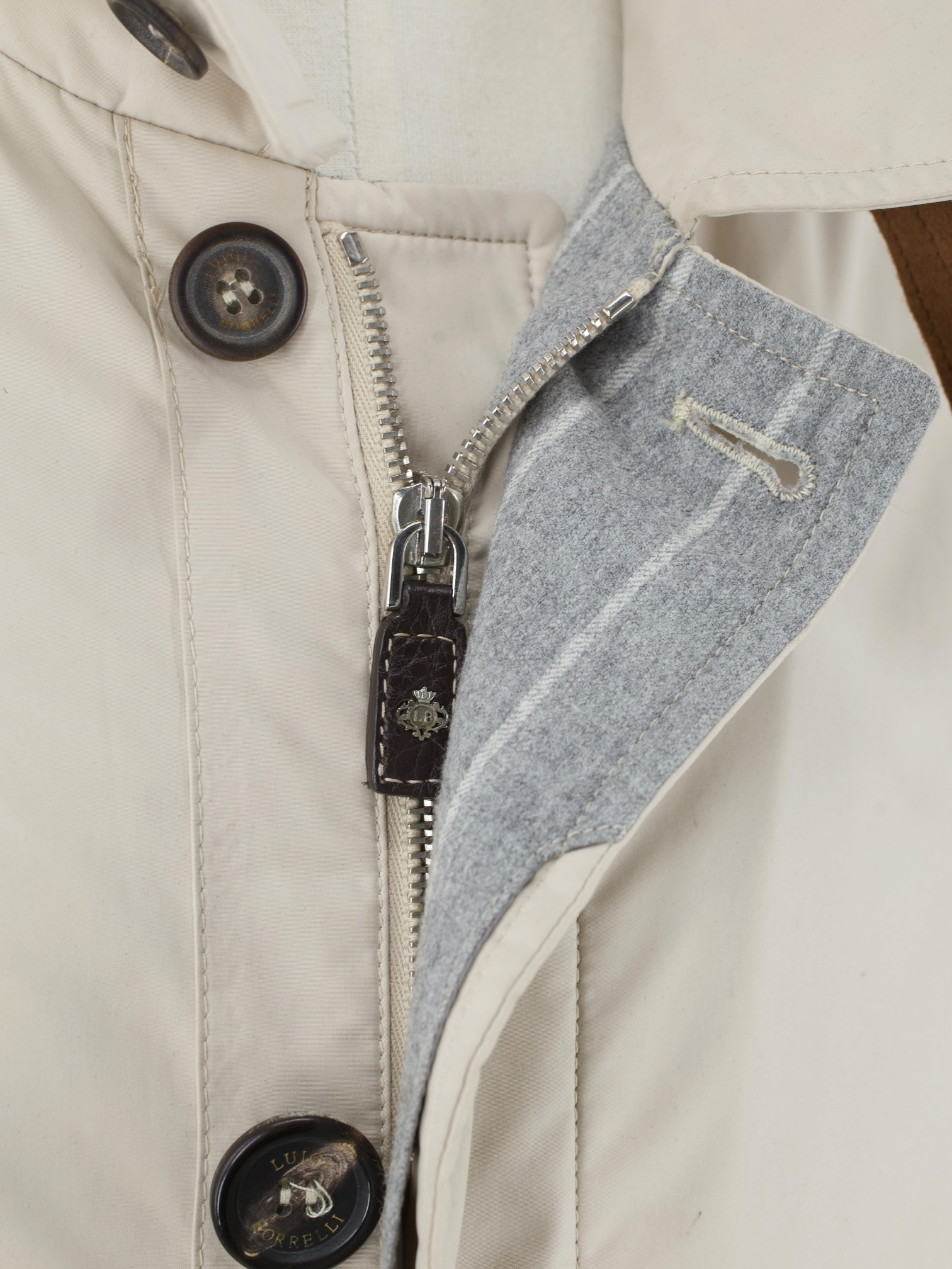 Luigi Borrelli Beige Softshell Neapolitan Trenchcoat