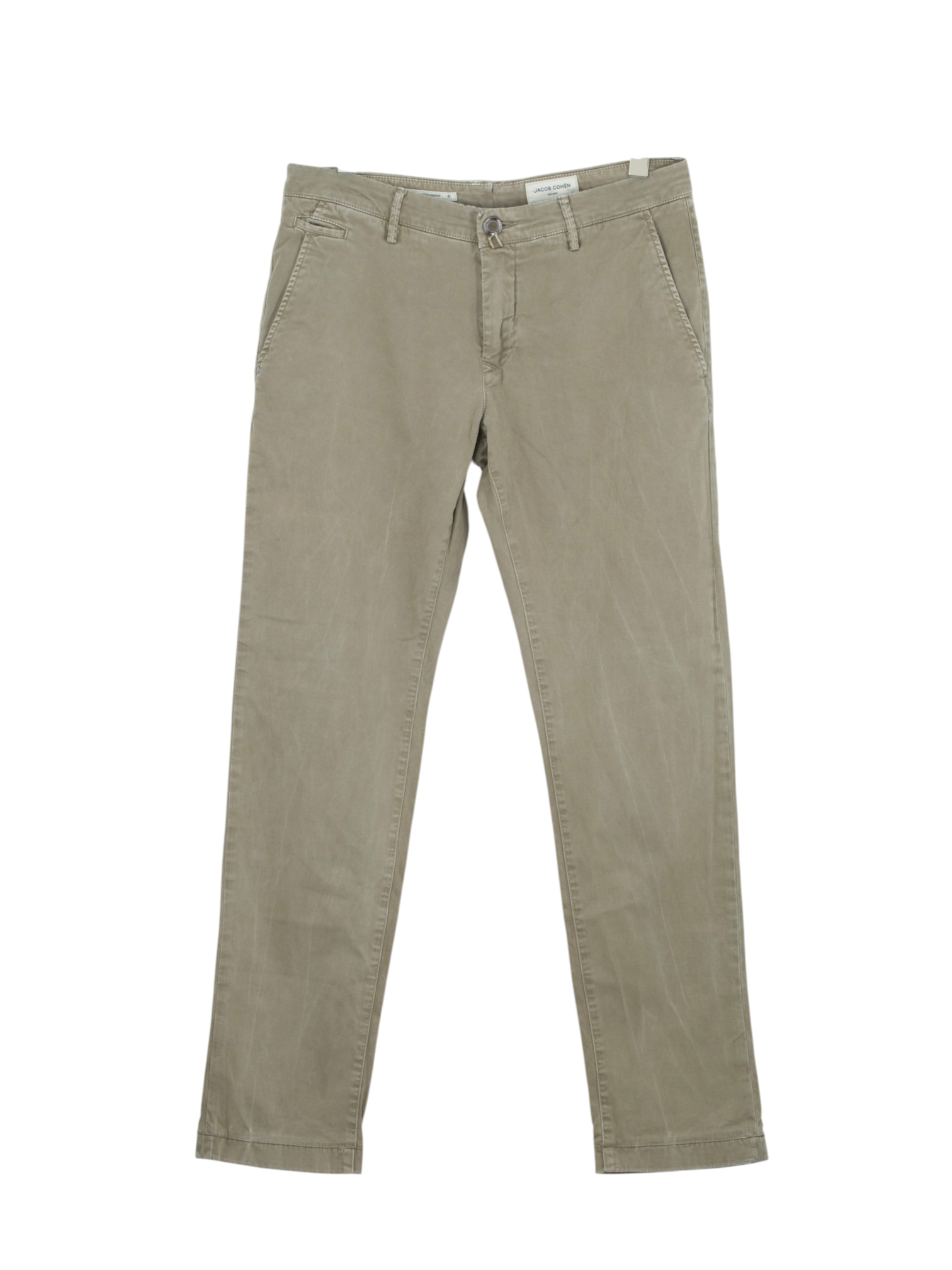 Jacob Cohen Olive Drab Cotton & Stretch 5-Pocket Bobby Chino