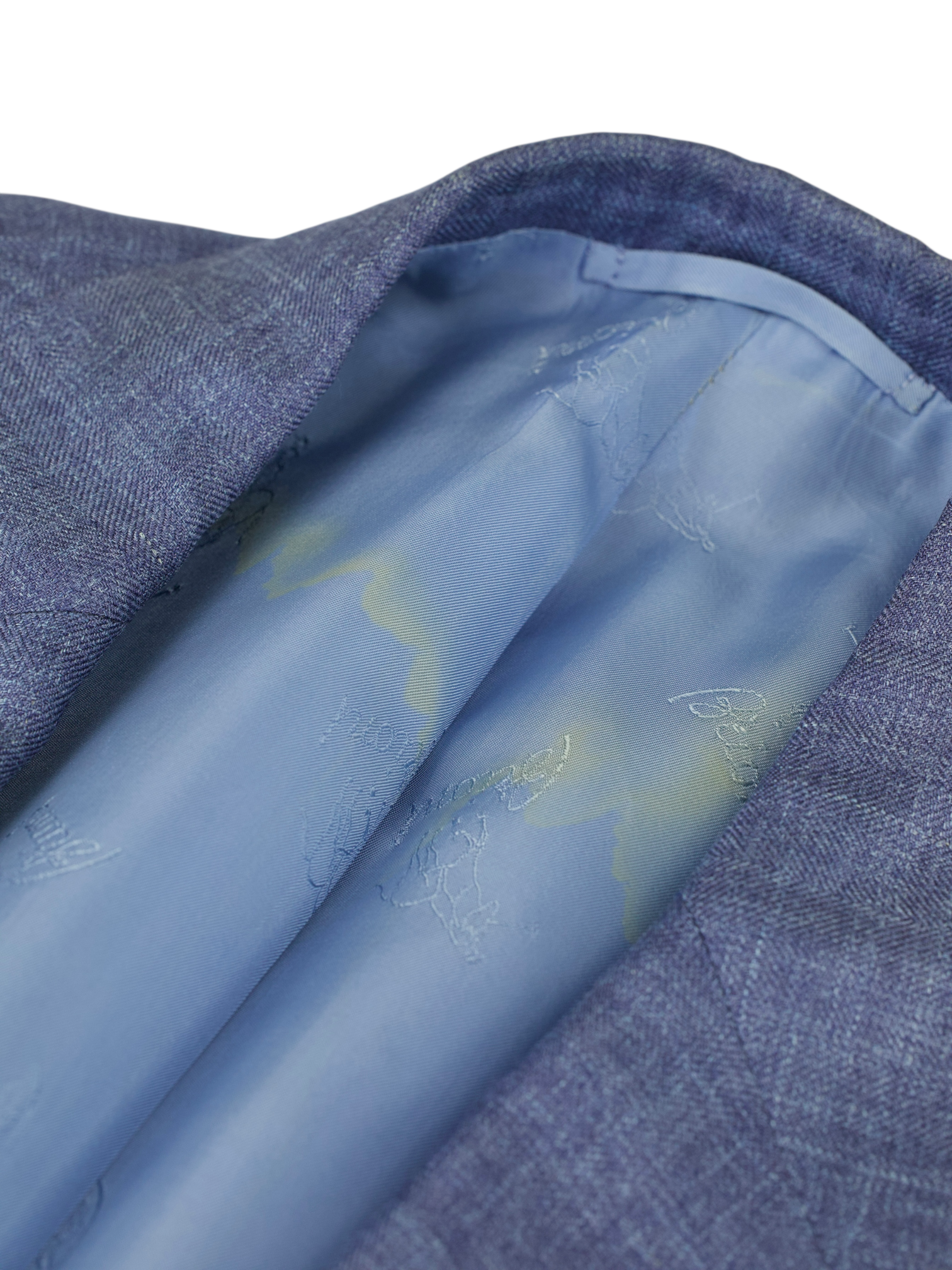 Brioni Light Blue Cashmere, Silk & Linen Herringbone Jacket