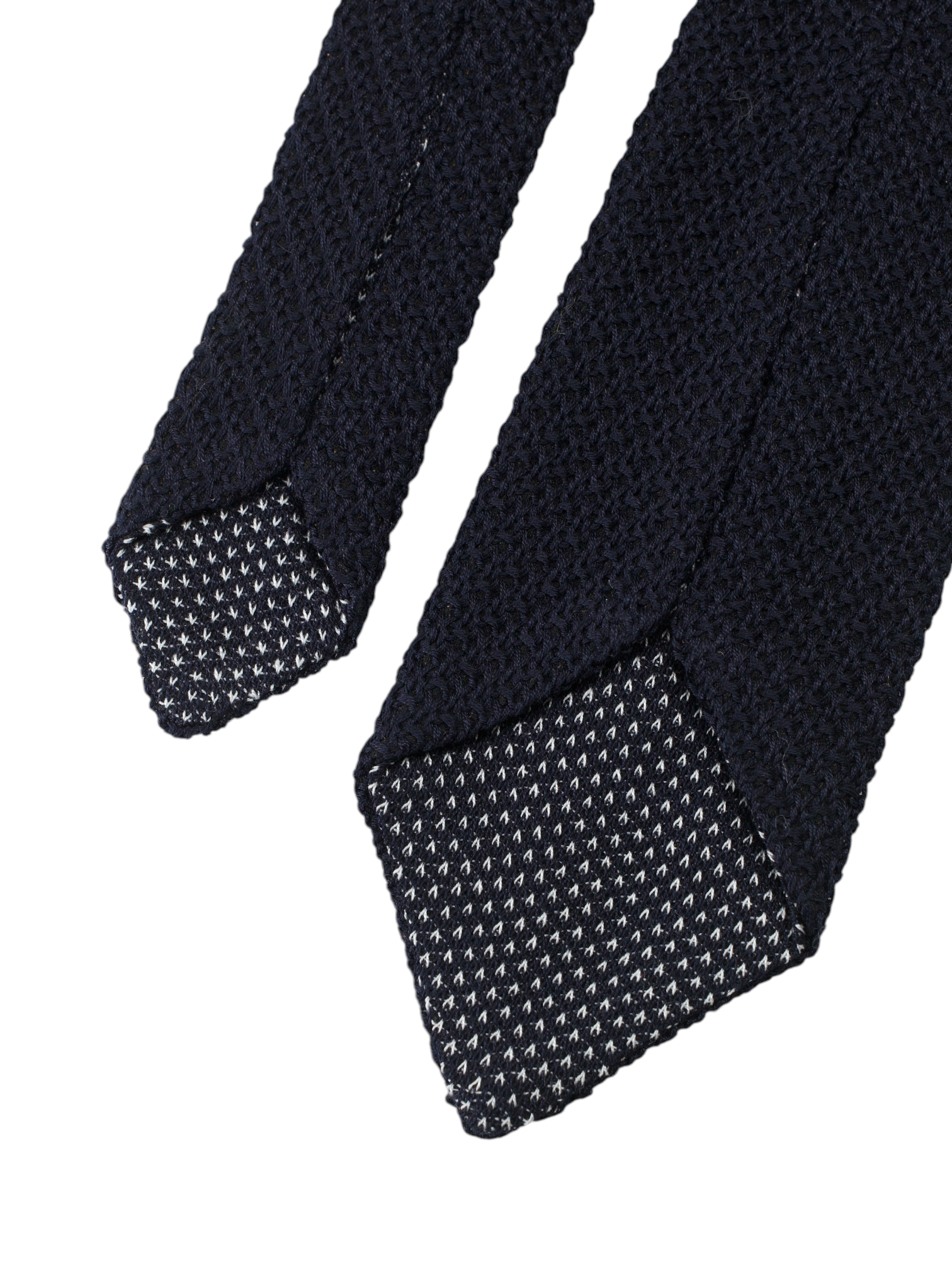 Kiton Navy Grenadine Silk Thin 1960's "Cipa" Tie