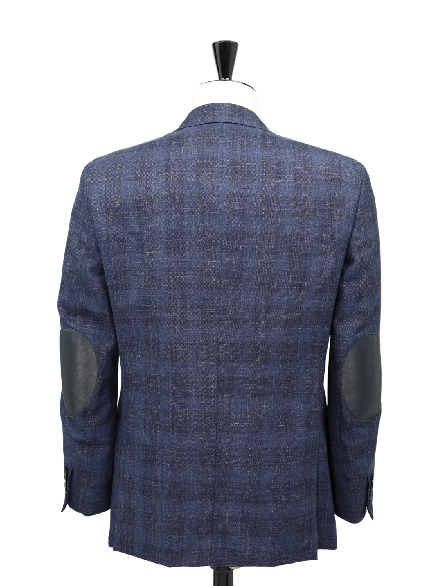 Brioni Blue Check Wool, Silk & Linen Parlamento Jacket