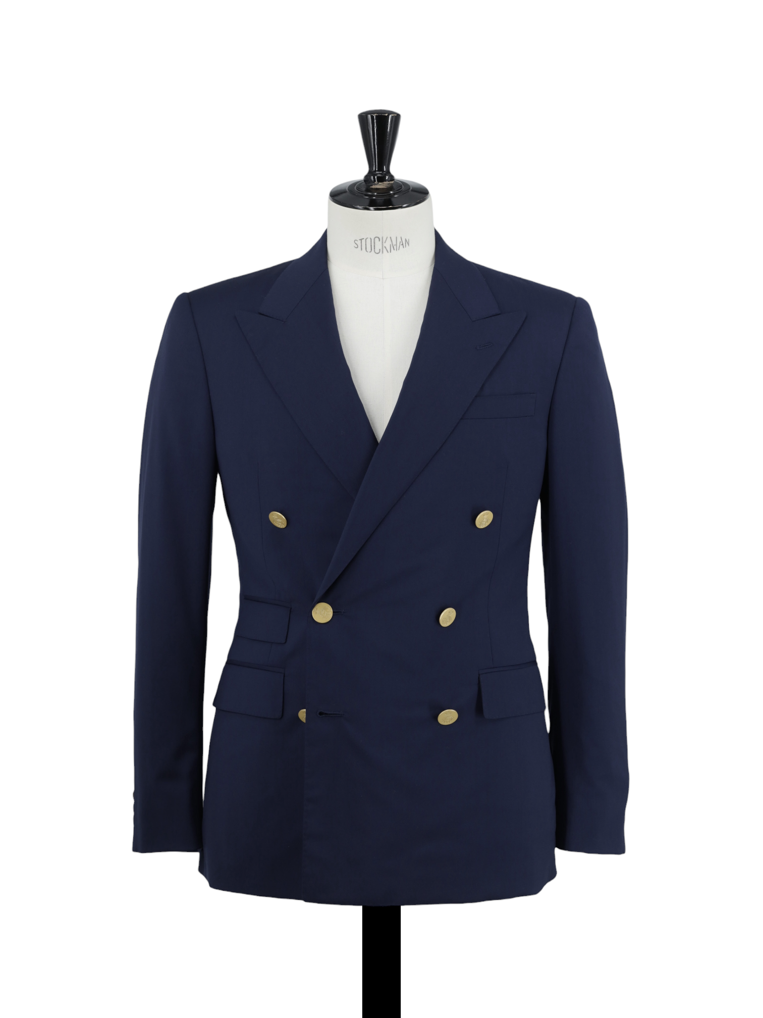 Ralph Lauren Purple Label Dark Blue Double-Breasted Serge-Wool Gregory Jacket