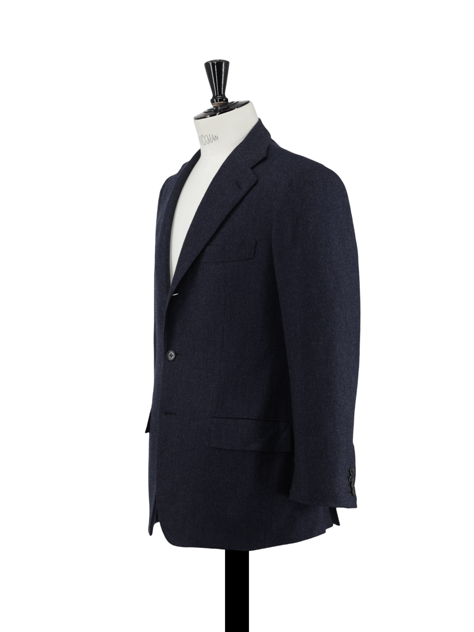 Kiton Dark Blue Pure Cashmere Micro-Pattern Winter Suit