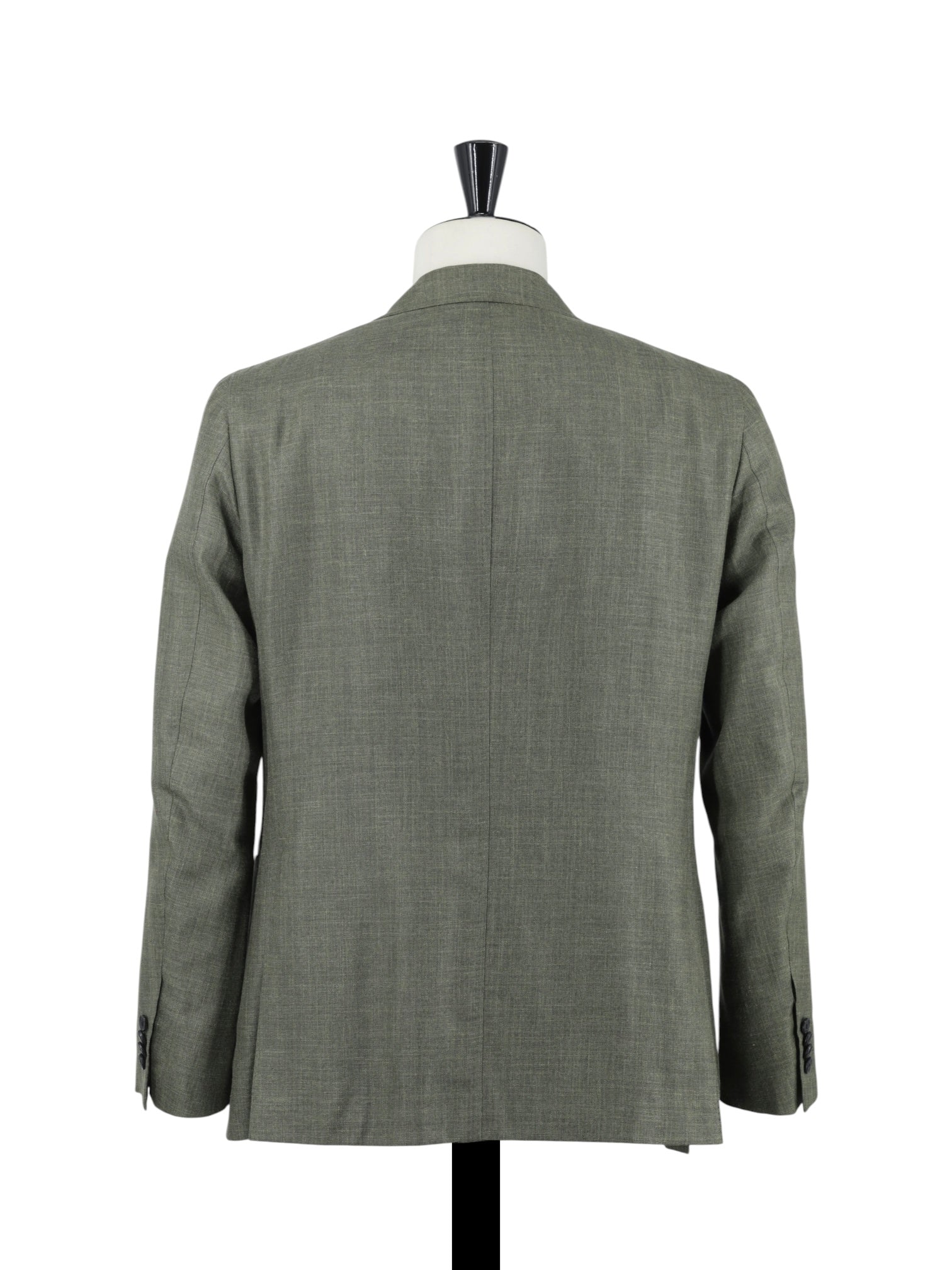 Caruso Sage Green Wool, Silk & Linen Melange Aida Jacket
