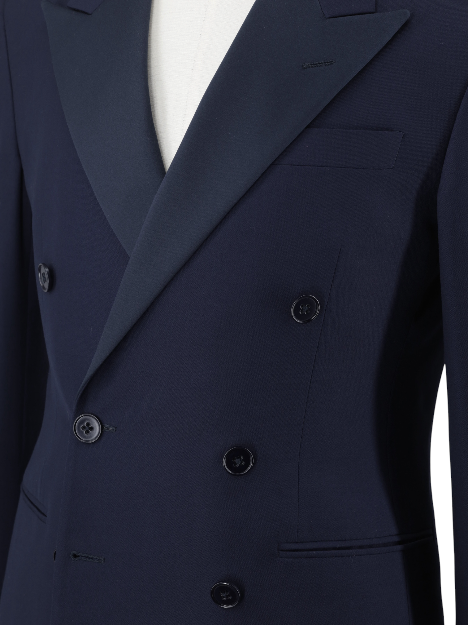 Ralph Lauren Navy Wool Double-Breasted Italian-Made Tuxedo Jacket