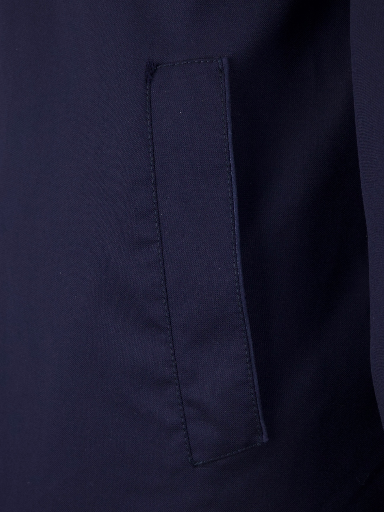 Mandelli Navy Reversible Extrafine Wool Car-Coat