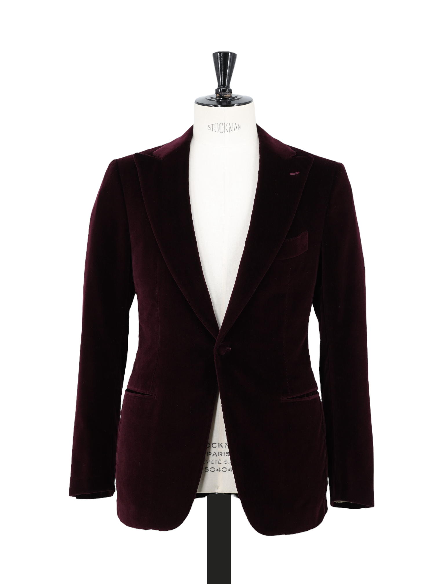 Cesare Attolini Burgundy Cotton Velvet Smoking Jacket