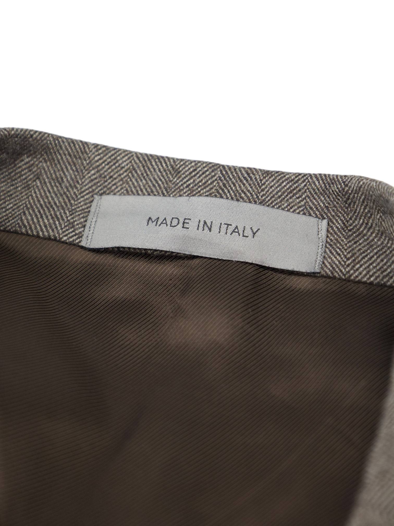 Corneliani Light Brown Wool & Cashmere Herringbone Jacket