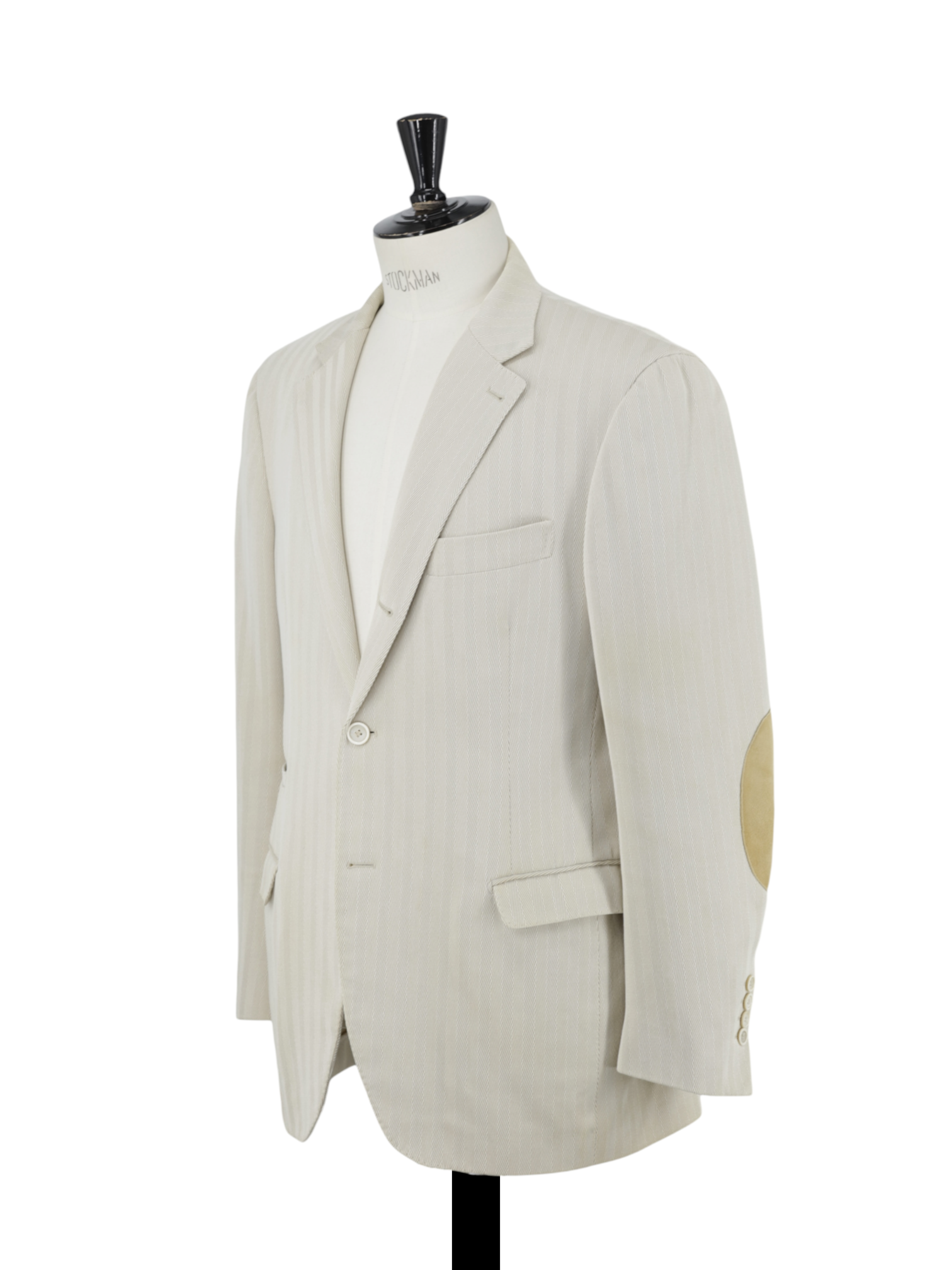 Brunello Cucinelli Sand Pure Cotton Herringbone Jacket