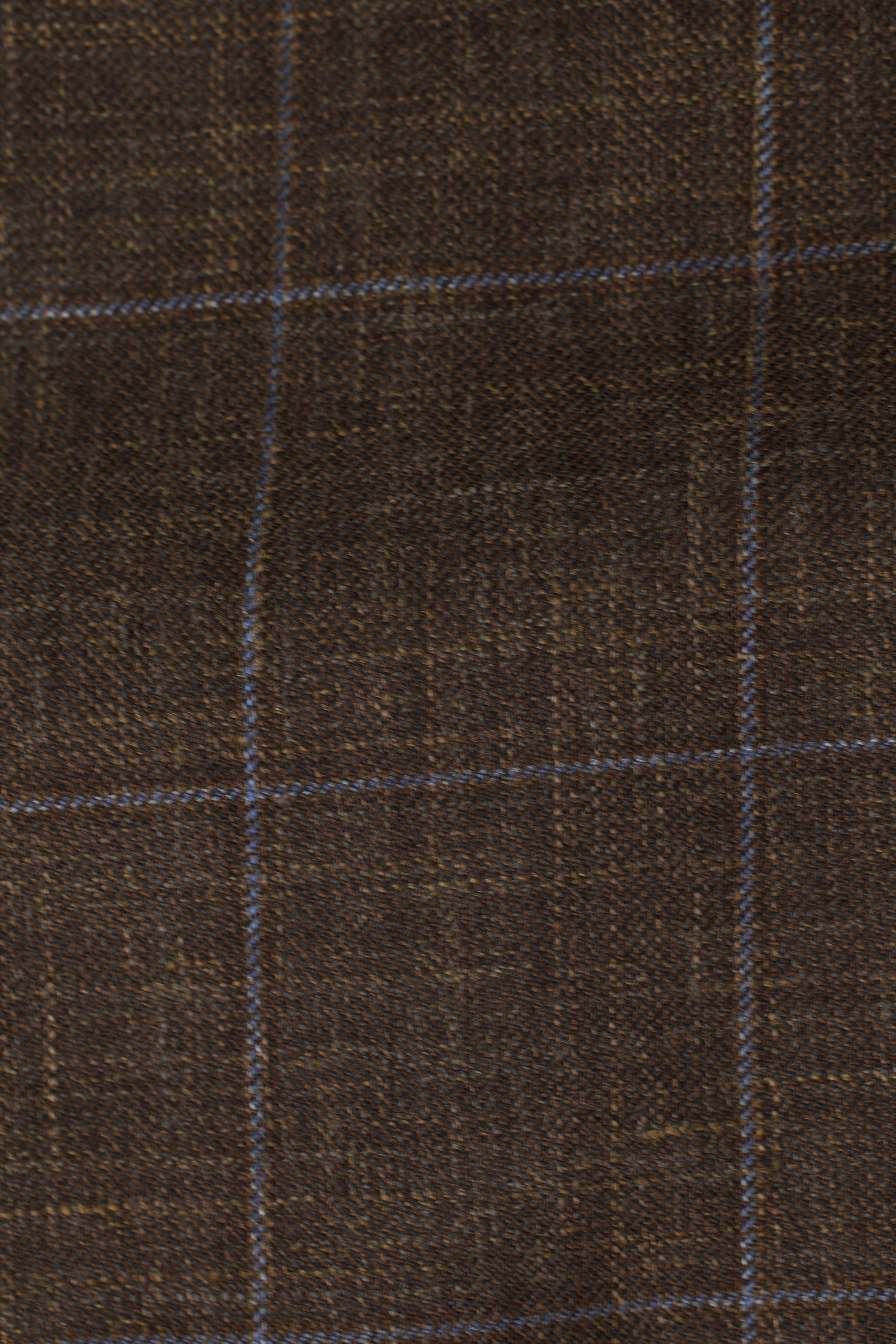 Caruso Brown Wool, Silk & Linen "Summertime" Windowpane Jacket