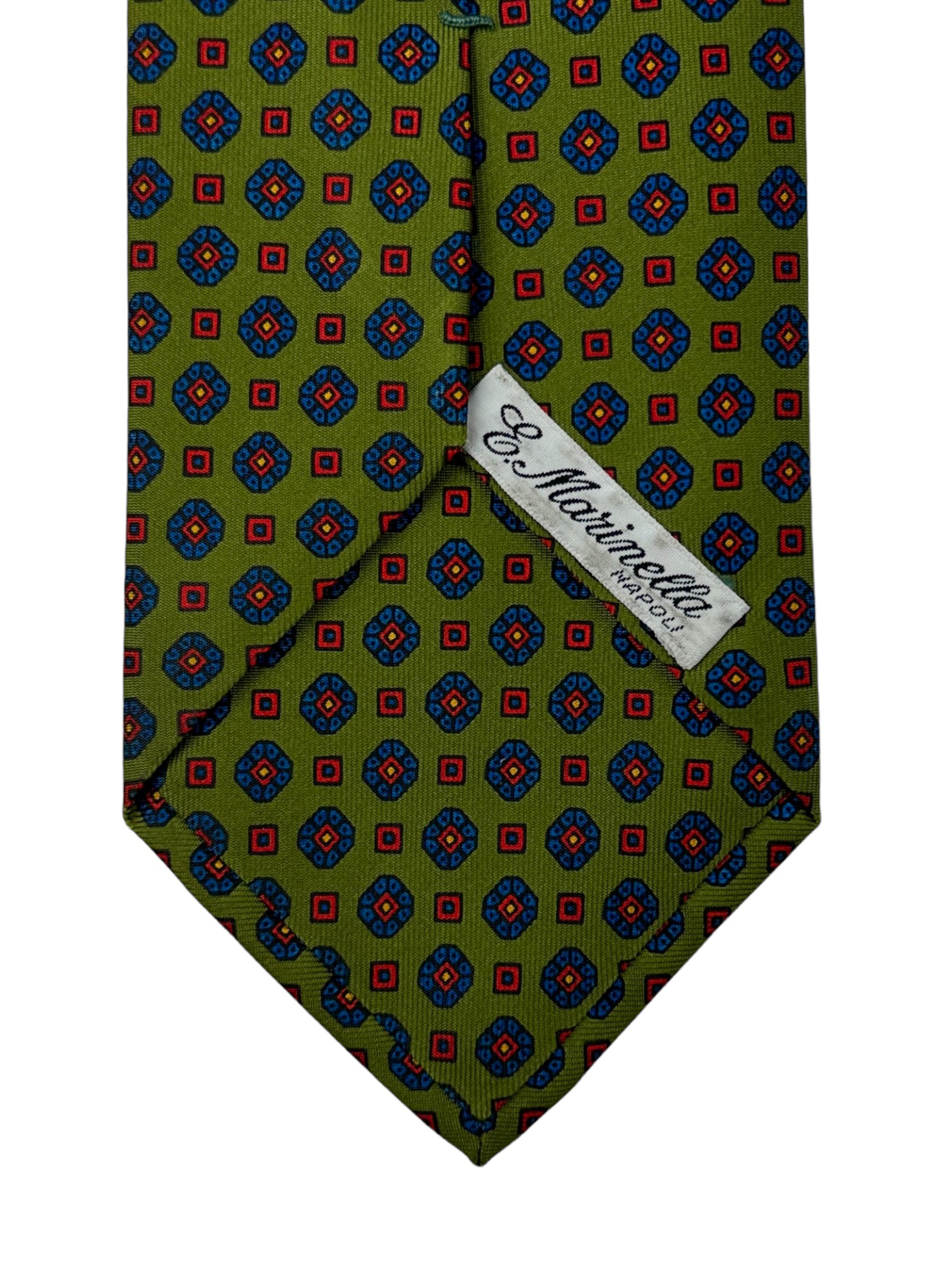 E.Marinella Green Geometric Tie