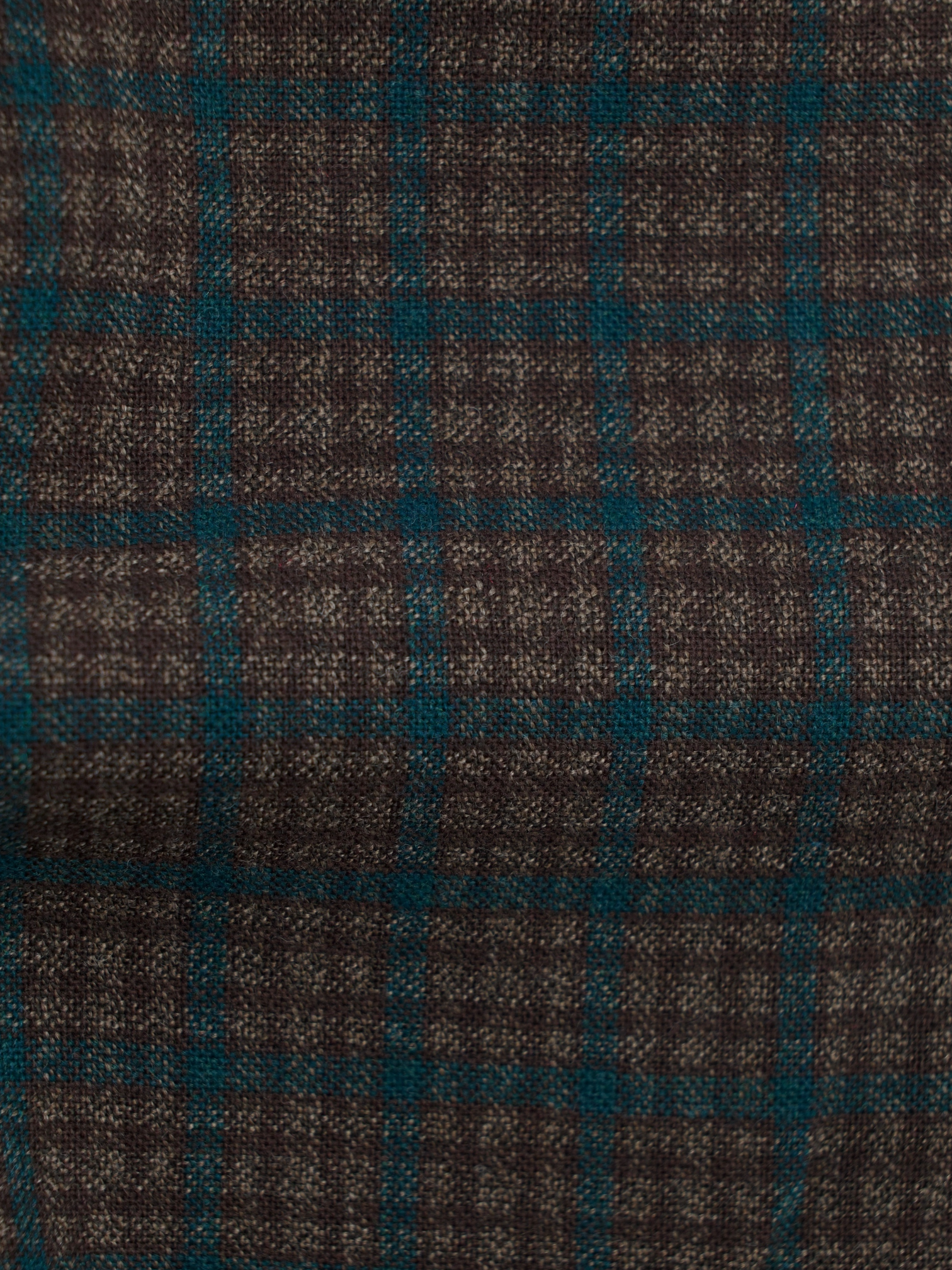 Stile Latino Brown & Petrol Tweed Wool Trousers
