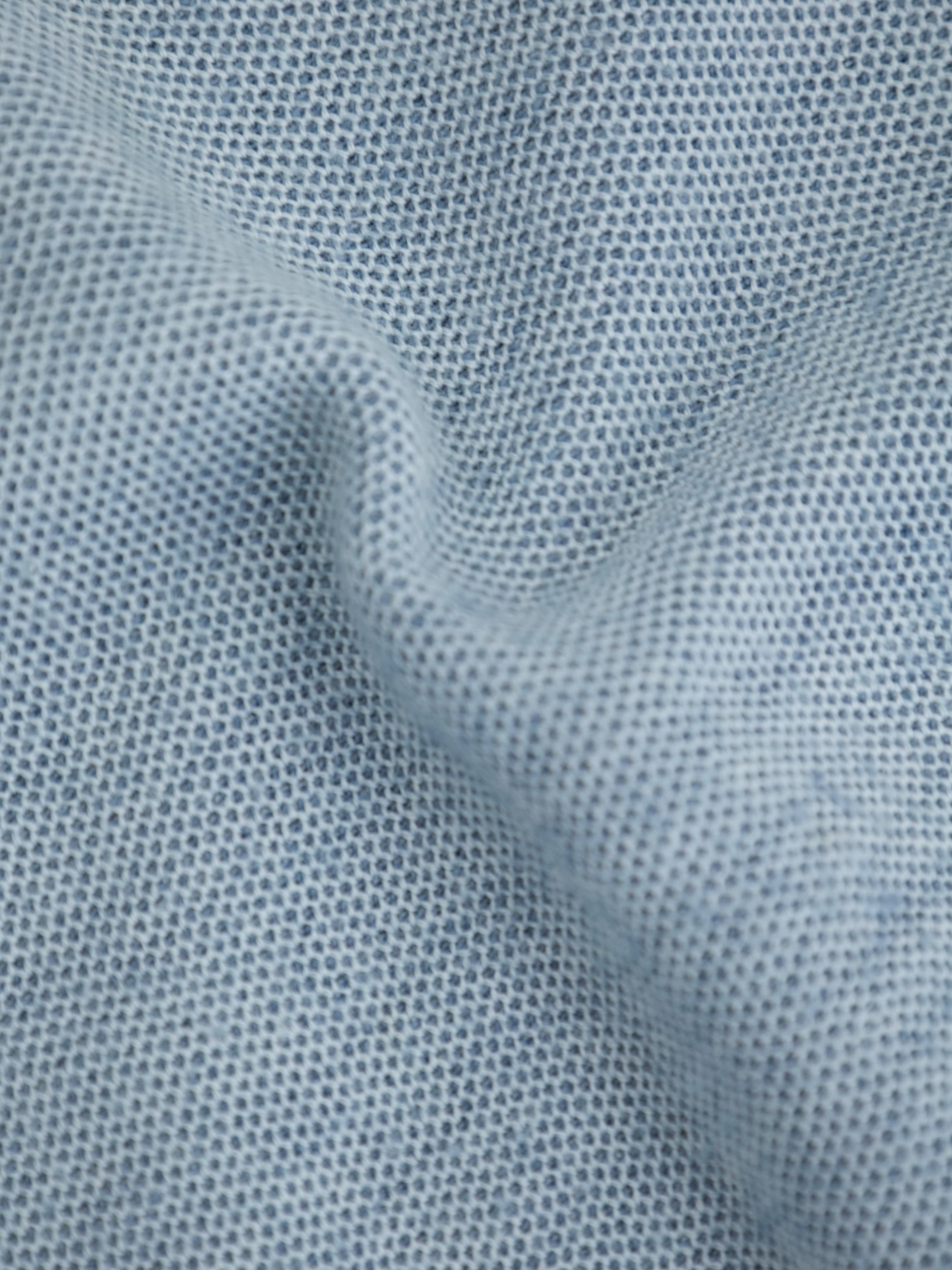 Loro Piana Turquoise Wool & Cashmere Micro-Pattern Roundneck