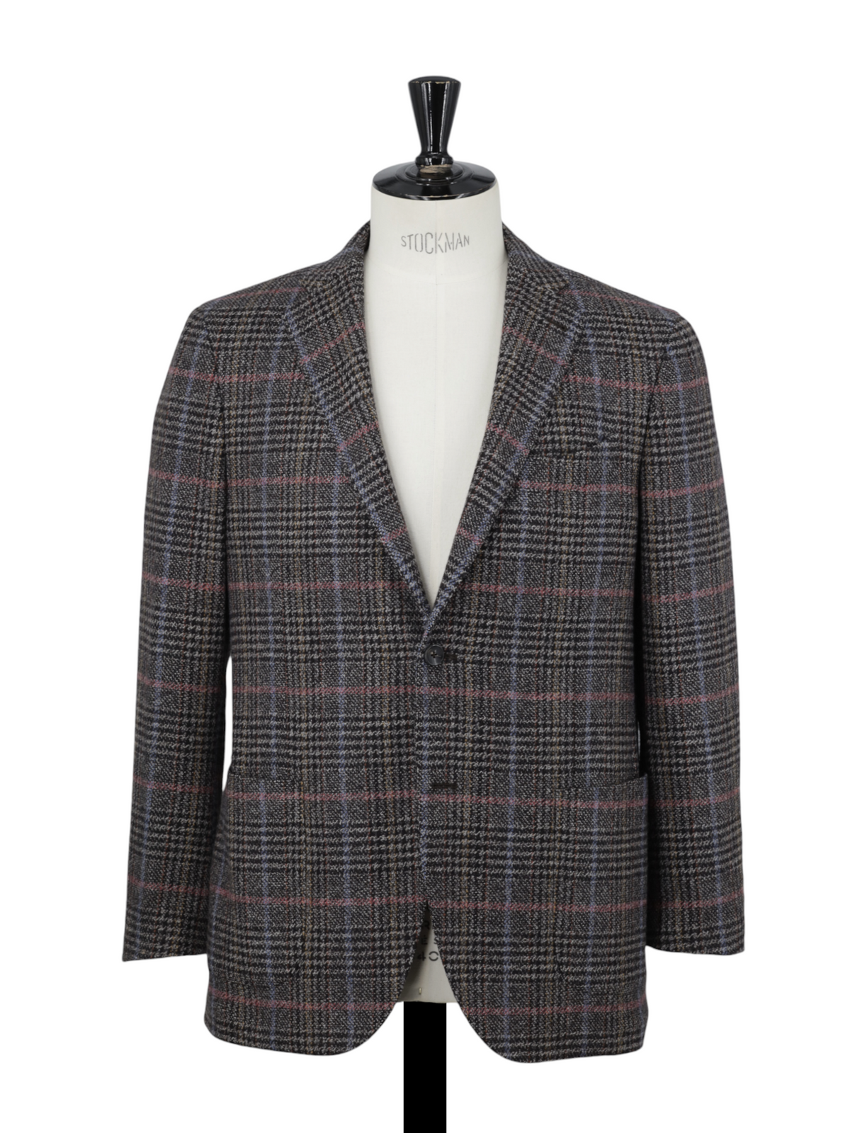 Lardini Brown & Multicolor Wool Tartan Jacket