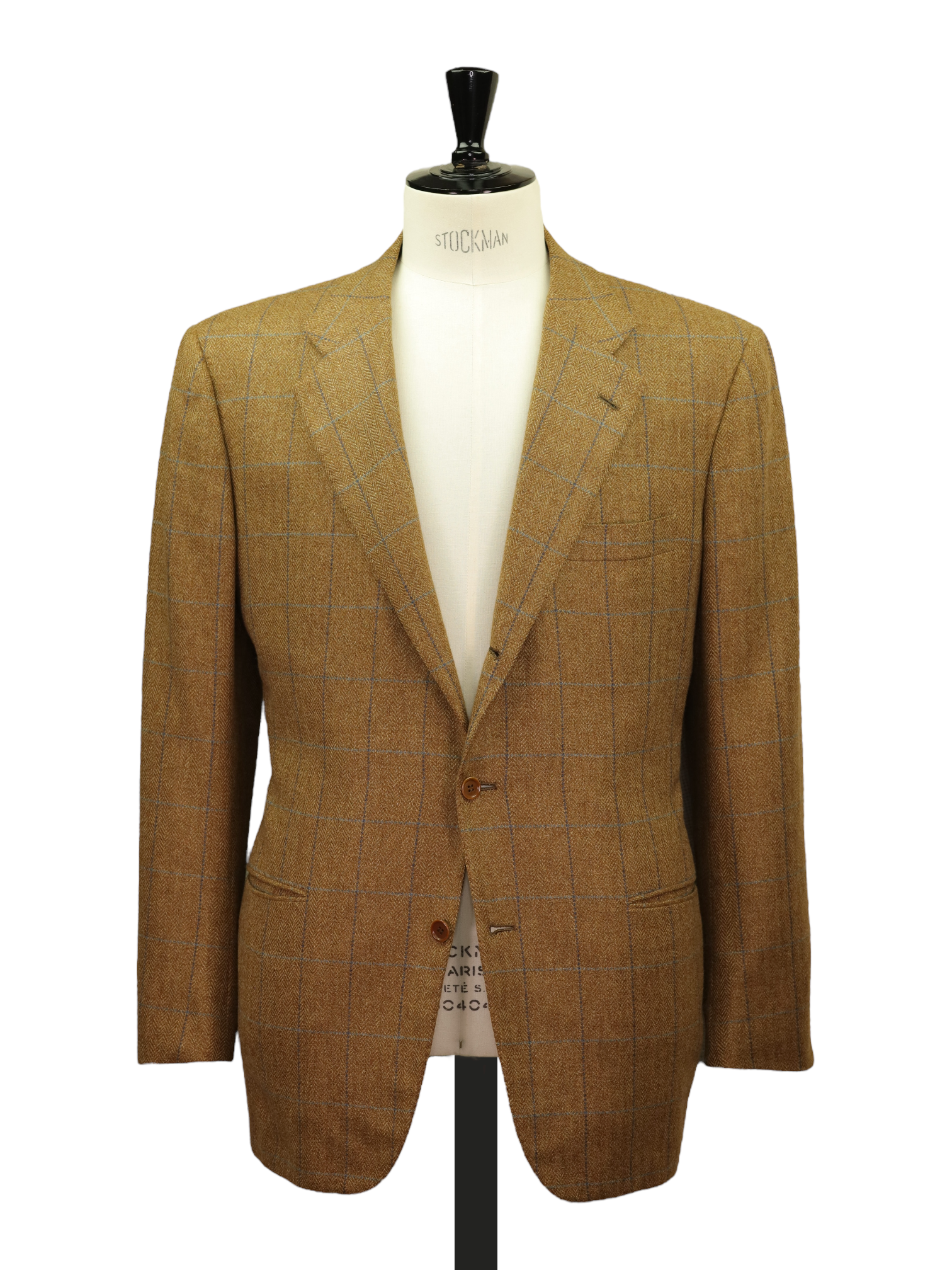 Kiton Brown & Blue Pure Cashmere Windowpane Jacket