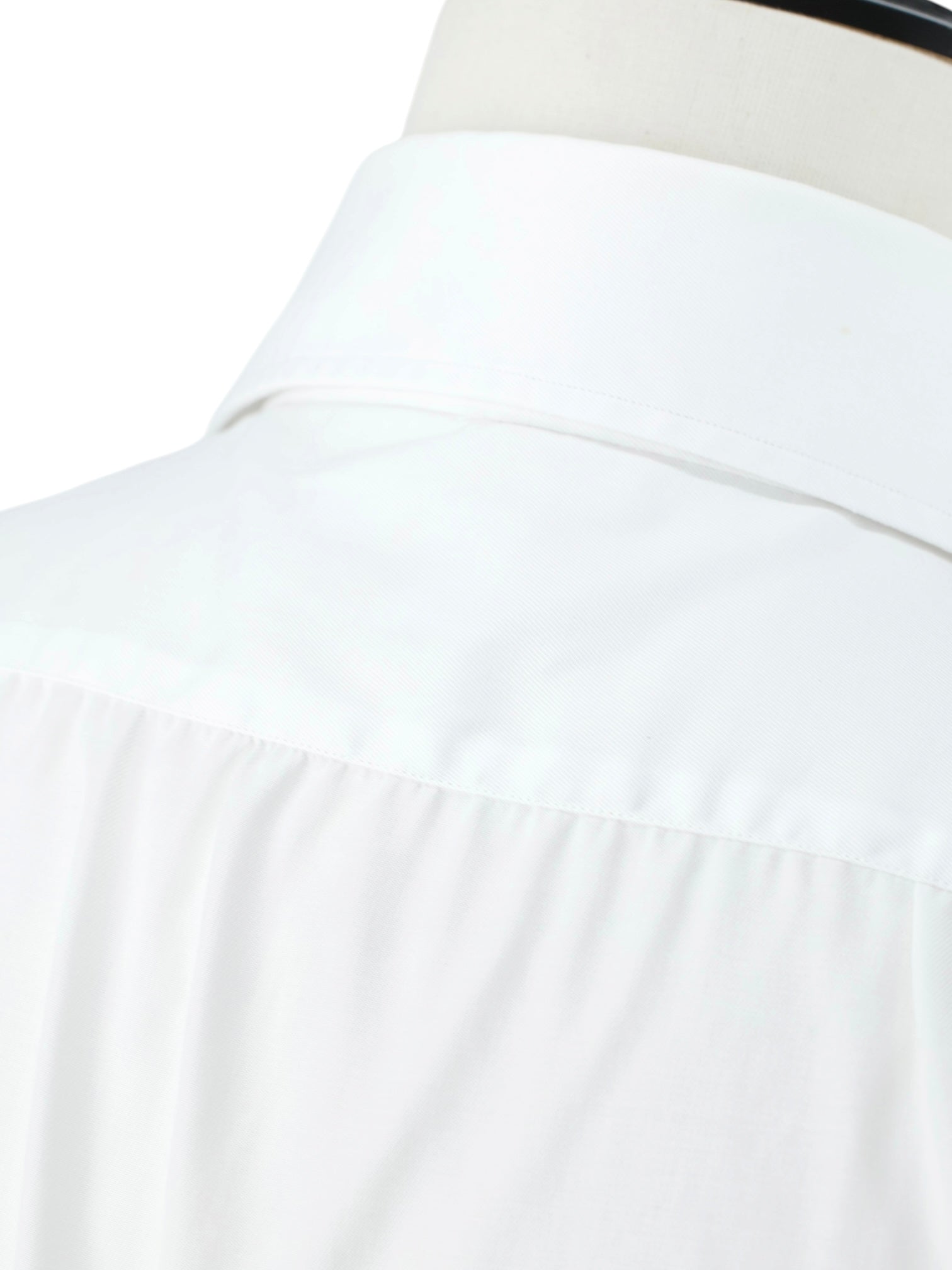 Finamore Esclusiva White Alumo Cotton Twill Shirt