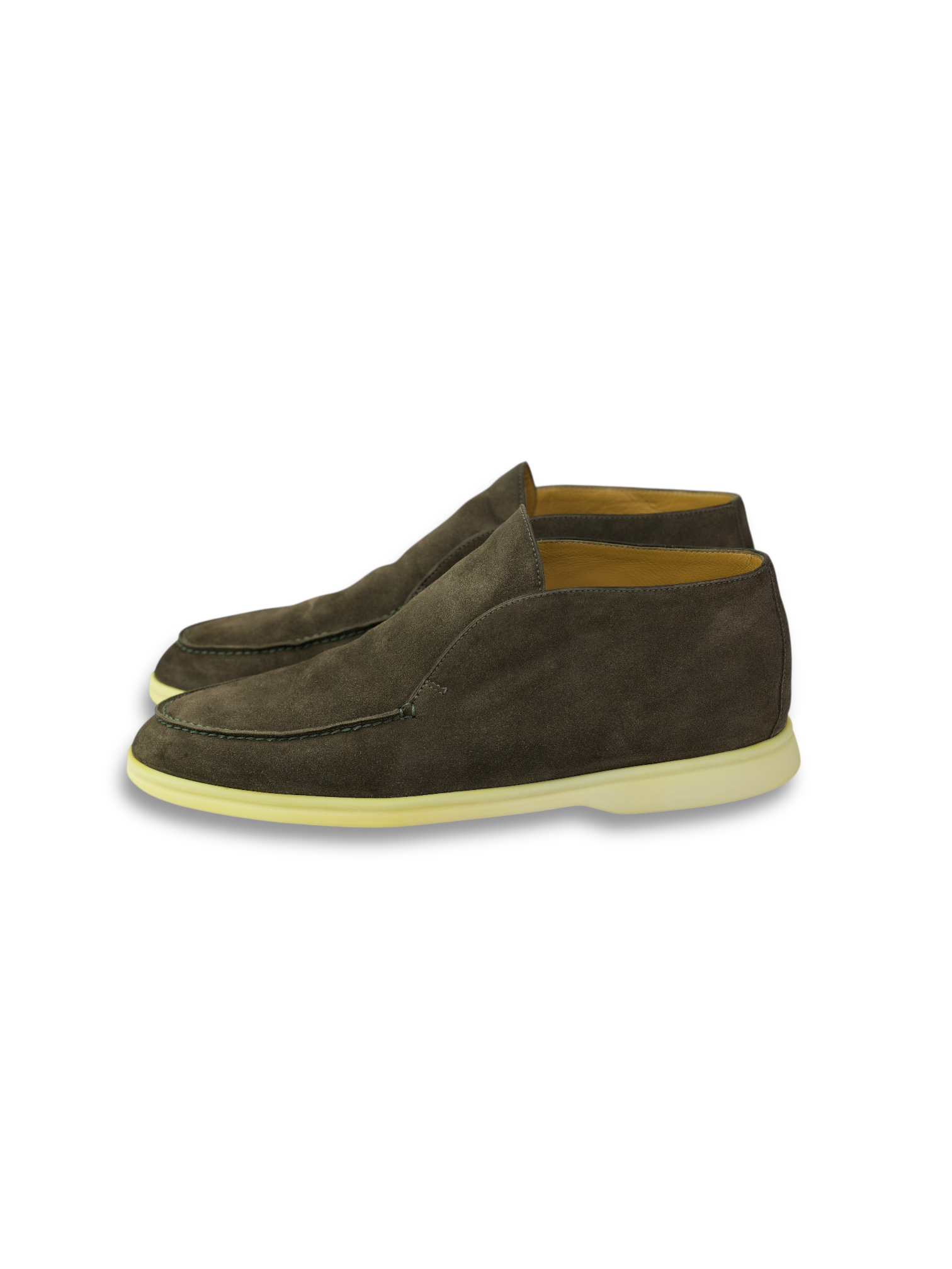 Loro Piana Chocolate Brown Suede Open Walk Ankle Boots