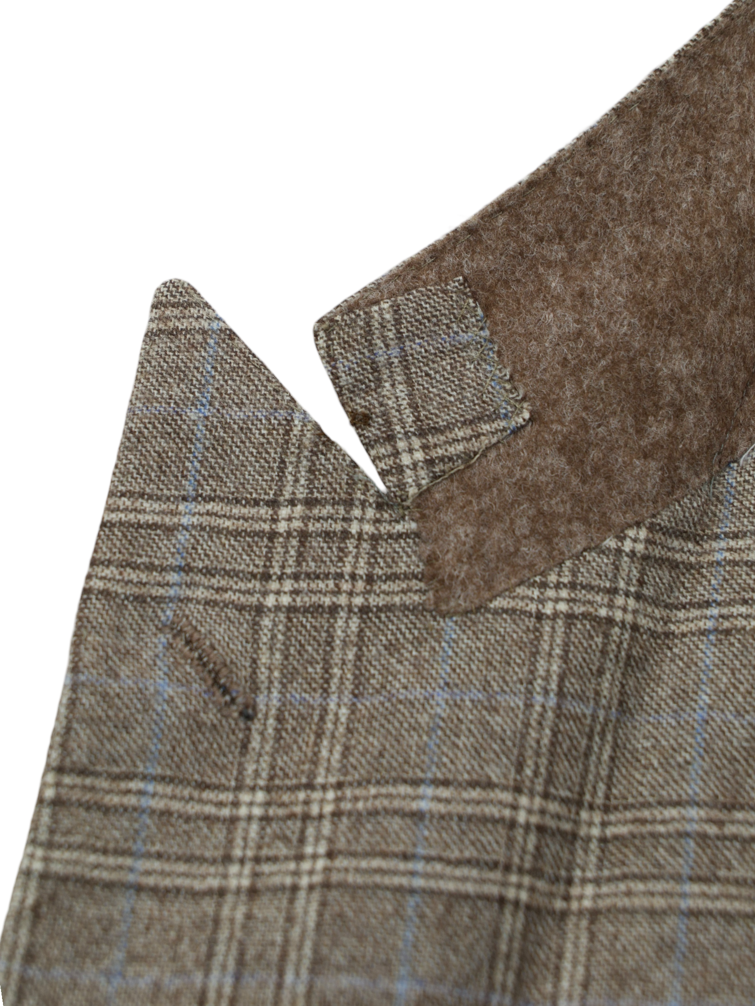 Kiton Taupe & Light Blue Cashmere & Wool Prince of Wales Suit