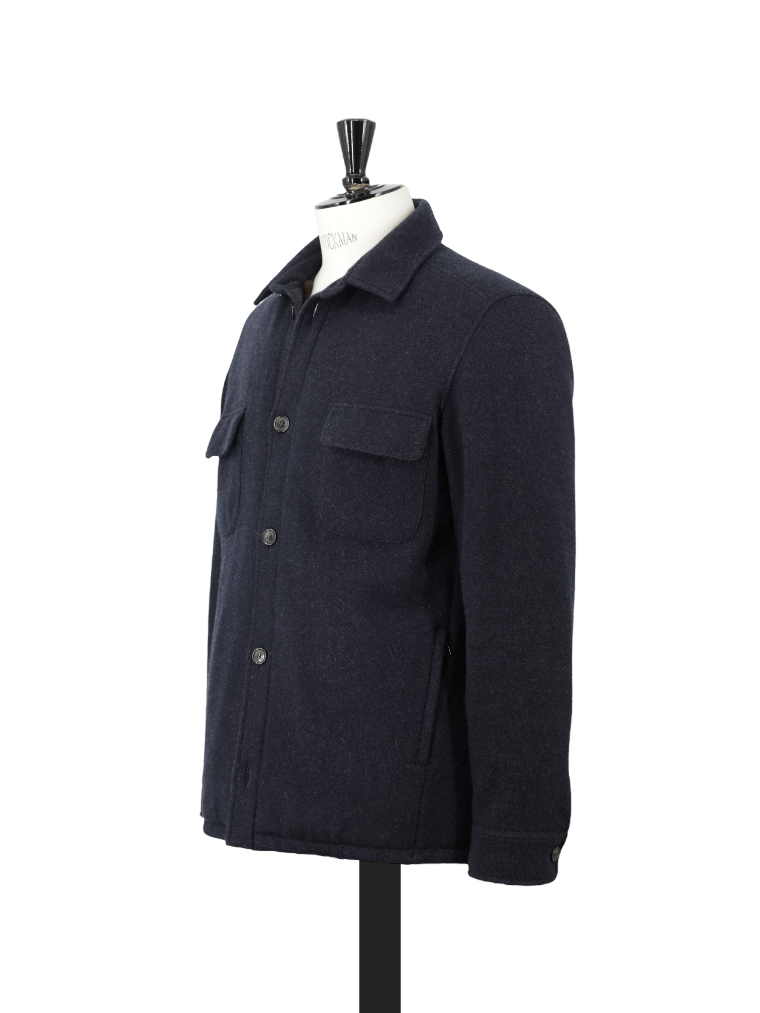 Loro Piana Navy Jersey Novalis Cashmere & Castorino Fur Lining Sweater Overshirt Jacket