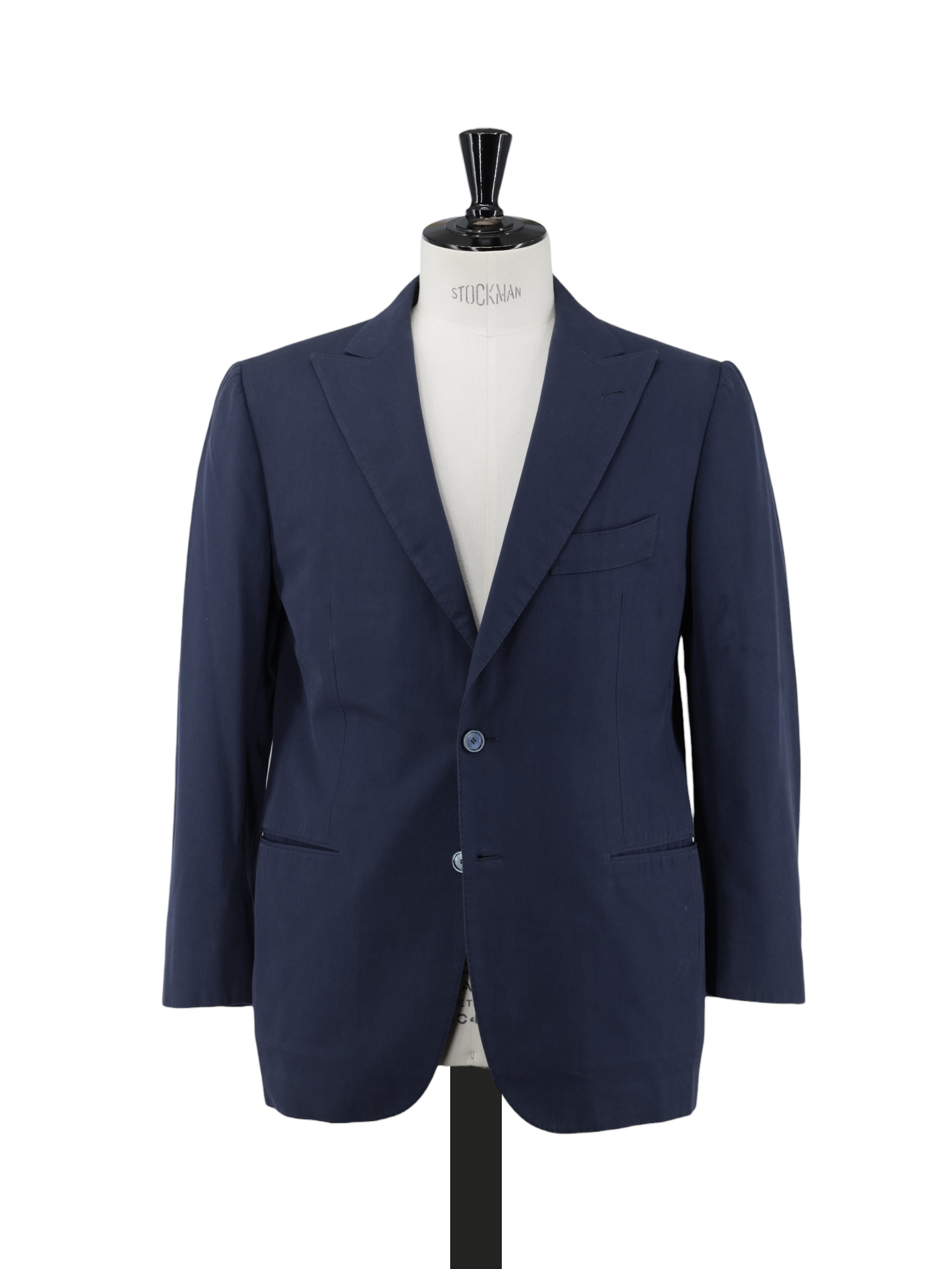 Cesare Attolini Dark Blue Cotton & Cashmere Twill Summer Jacket