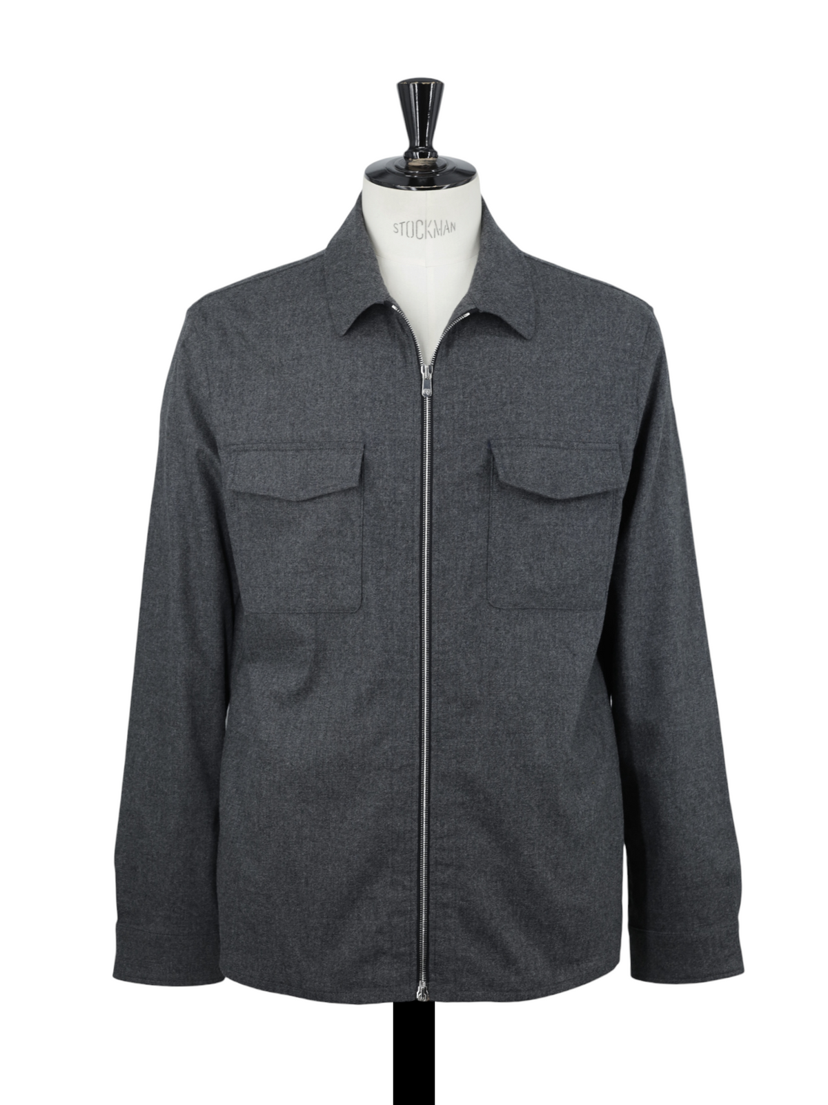 Marco Pescarolo Grey Wool, Cashmere & Stretch Flannel Zip-Up Luxury Set