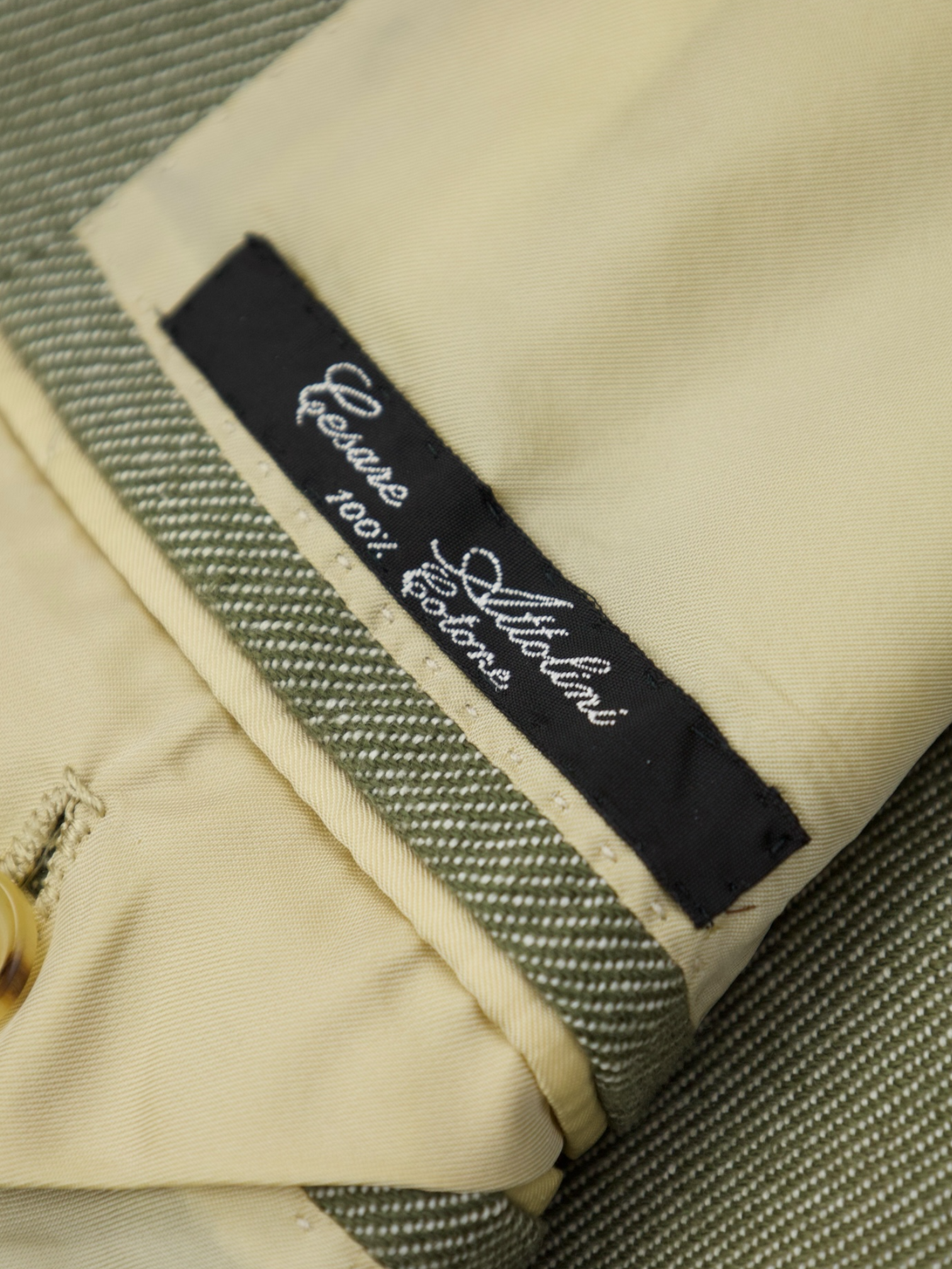 Cesare Attolini Muted Green Soft-Cotton Twill Jacket