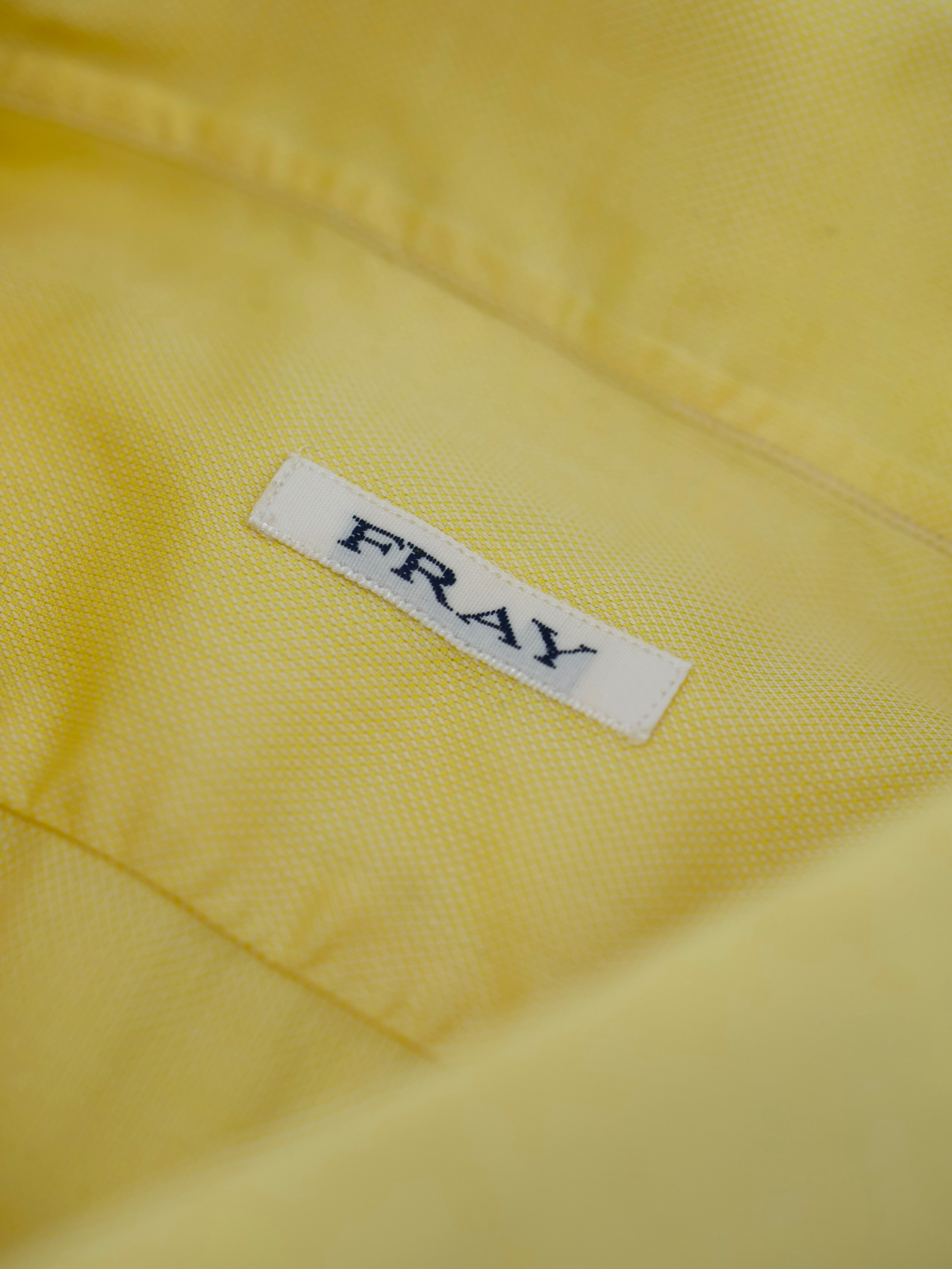 Fray Butter Yellow Cotton "Miami" One-Piece Collar Shirt