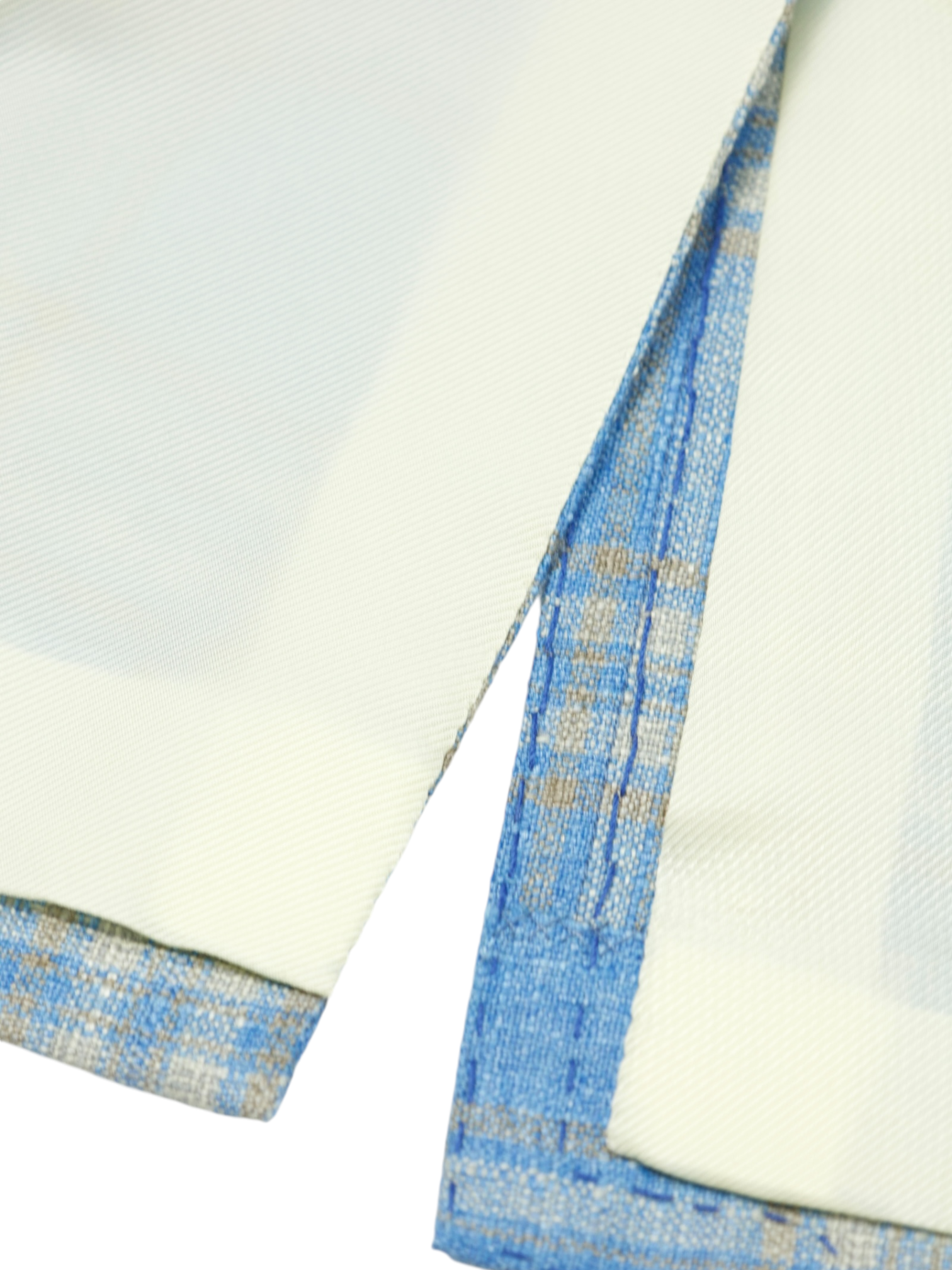 Cesare Attolini Aqua Blue Silk & Cashmere Tartan Jacket