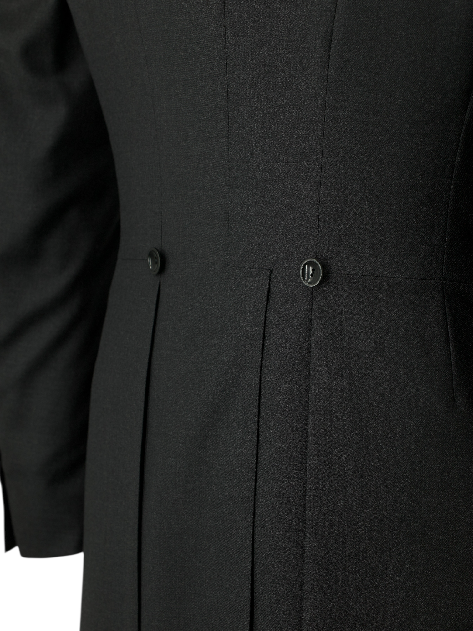 Canali Dark Grey Extrafine Wool Twill Jacquet