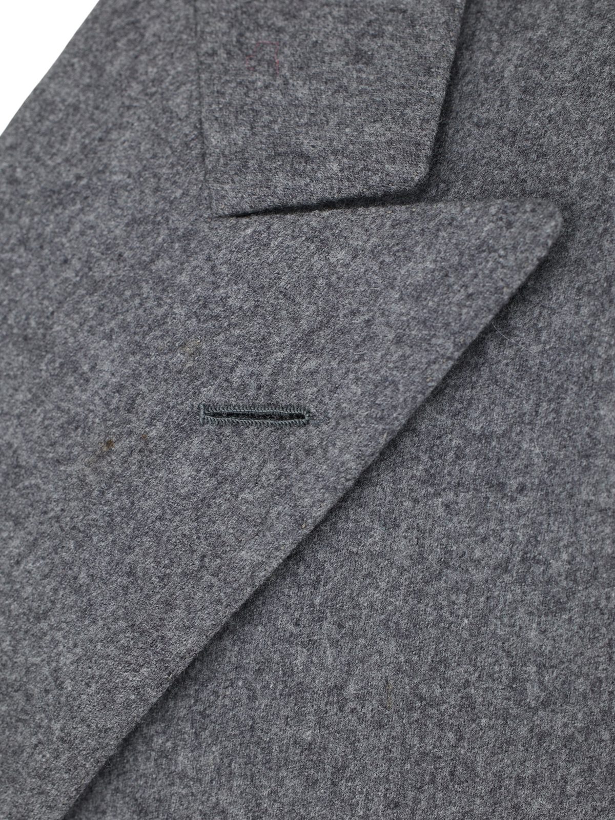 Brioni Grey Vintage Double-Breasted Wool-Flannel Roman-Style Jacket
