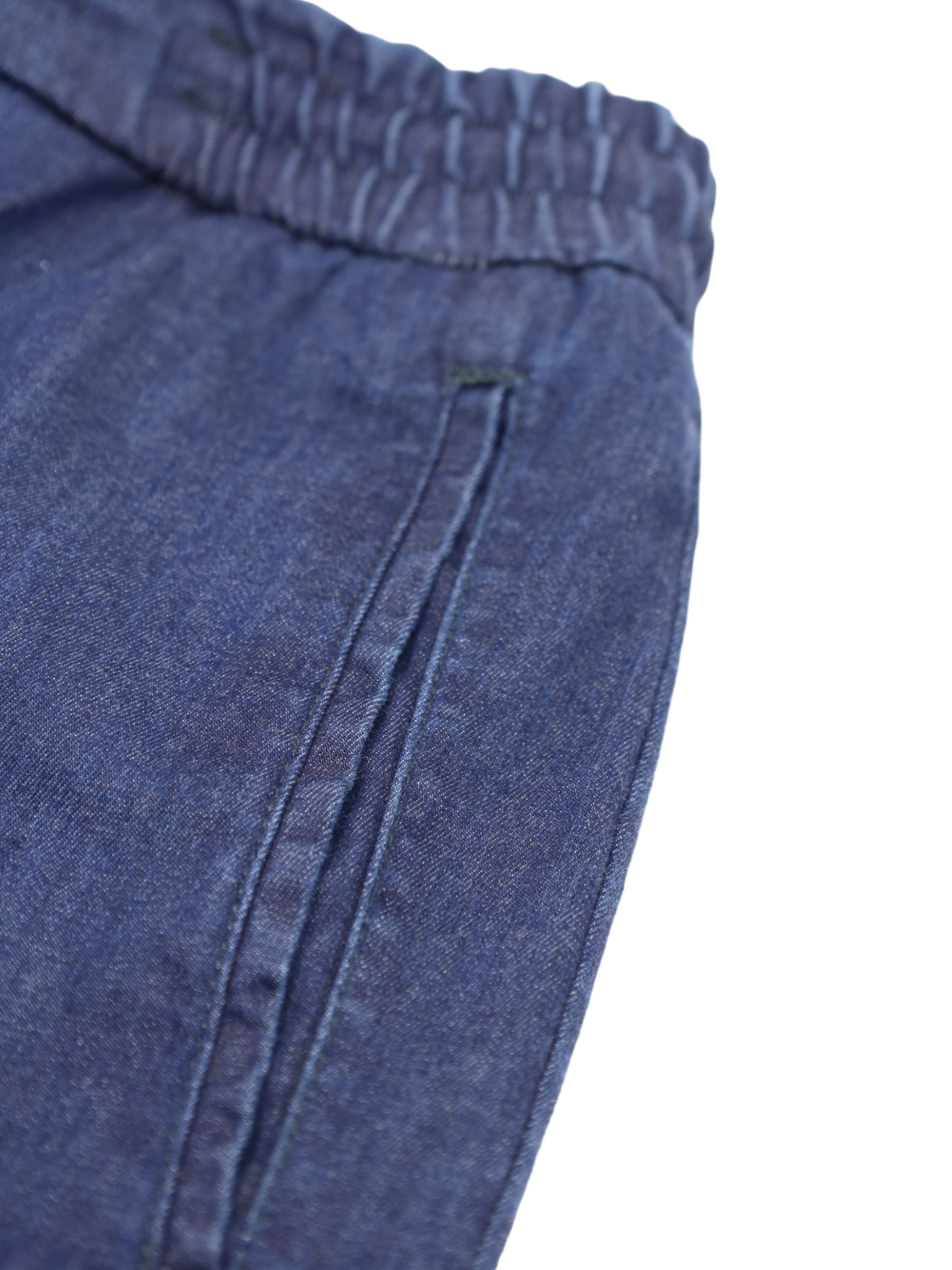 Kiton Blue Denim Drawstring Trousers