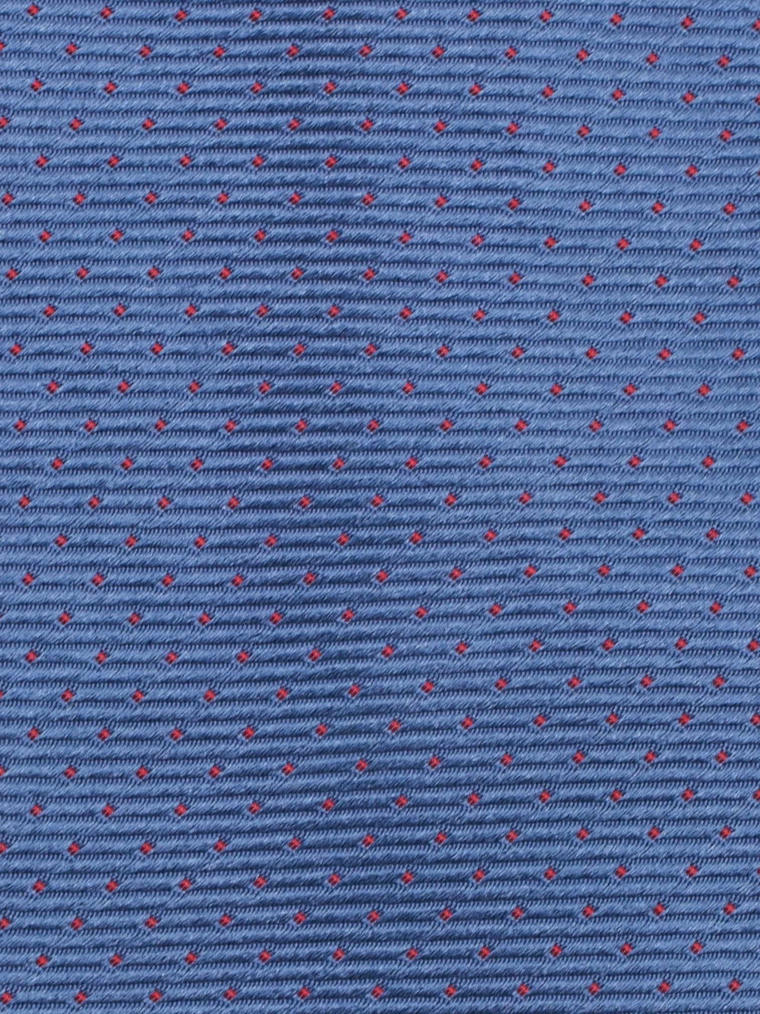 Ermenegildo Zegna Steel Blue & Red Silk Micro Polka-Dot Tie